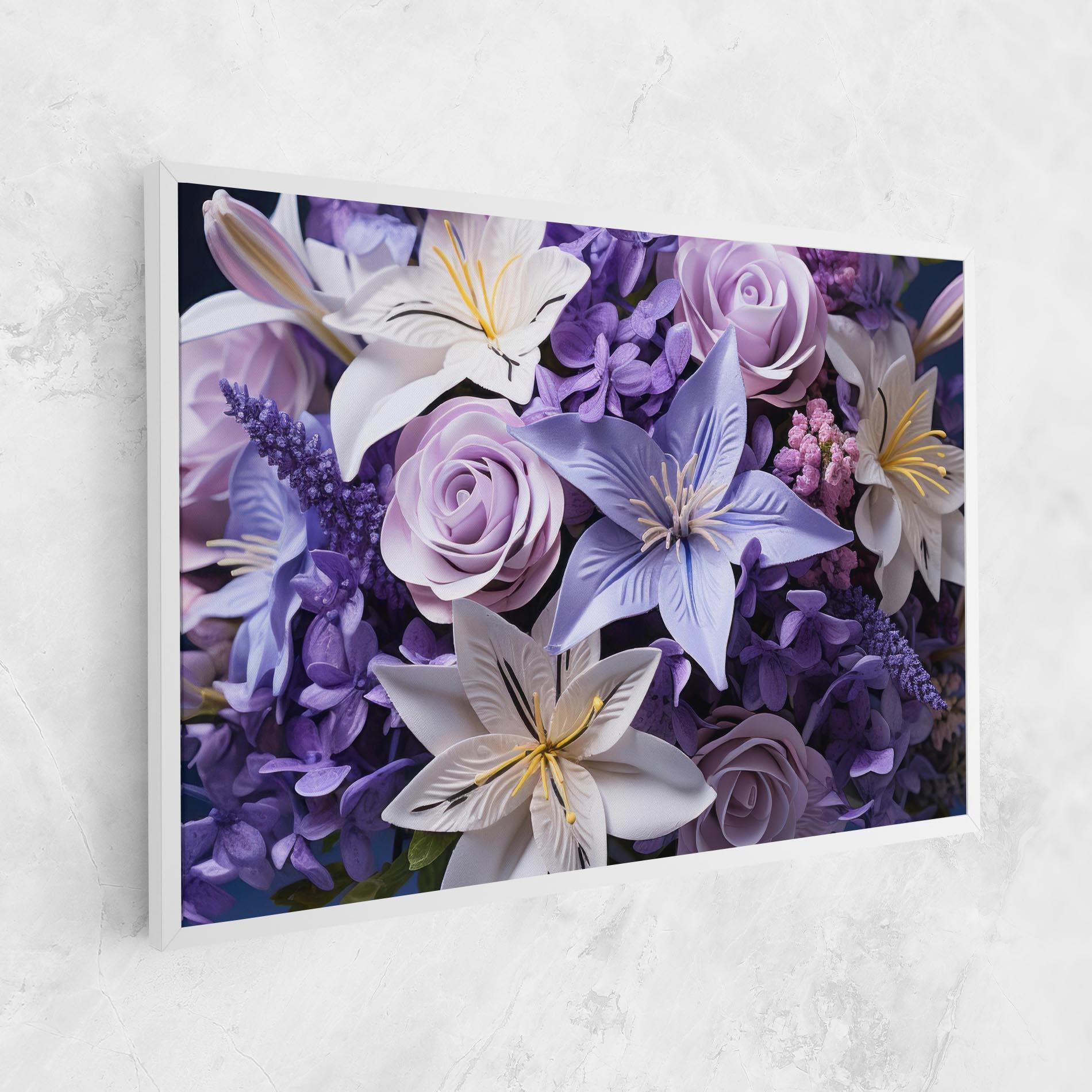Tablou Canvas Purple Cute Bouquet mockup 1