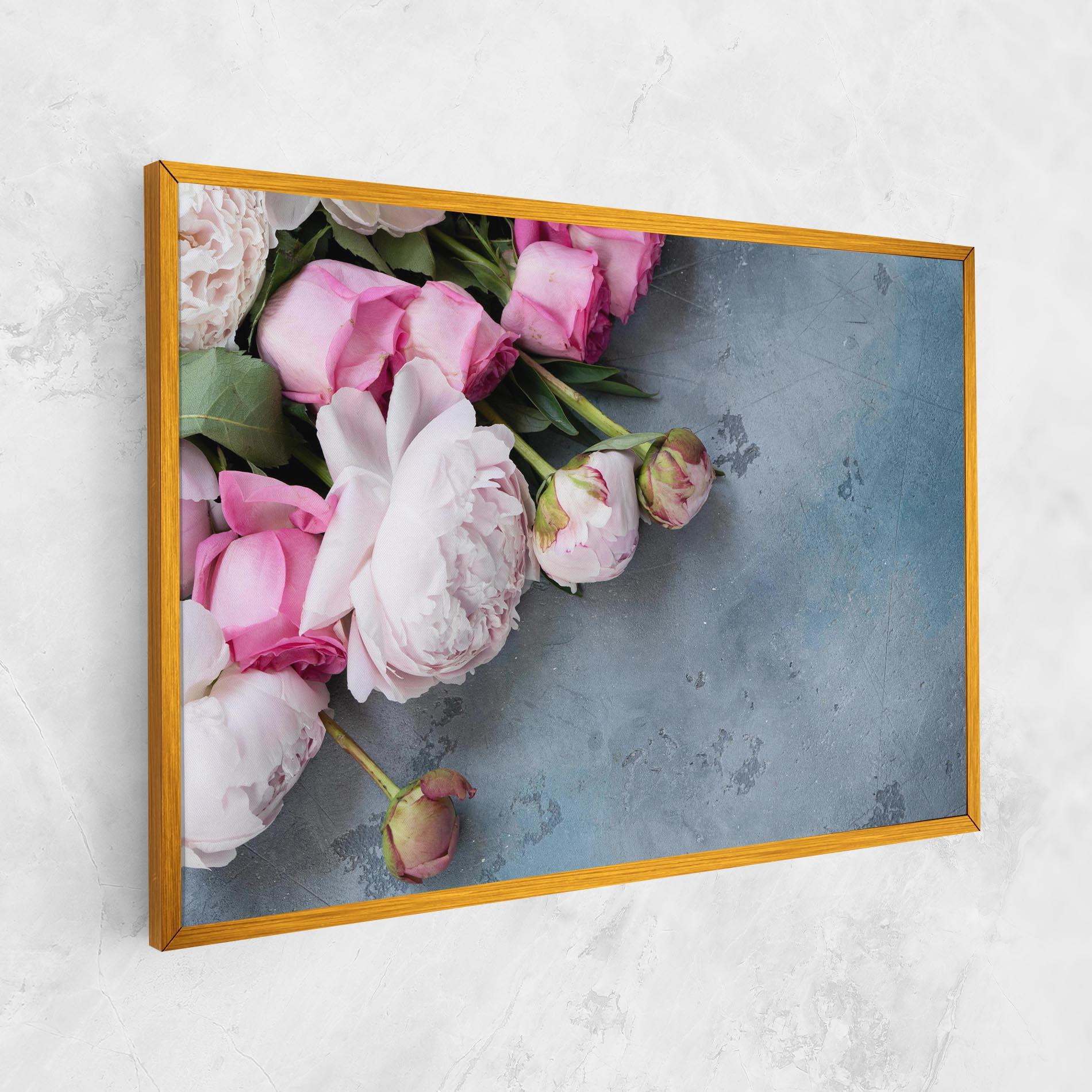 Tablou Canvas Cute Pink Peonies mockup 1