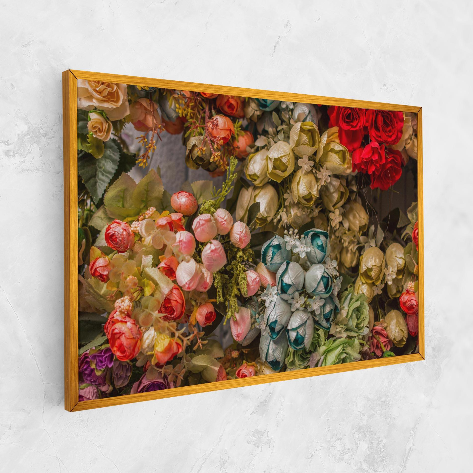 Tablou Canvas Fake Flowers Wall mockup 1