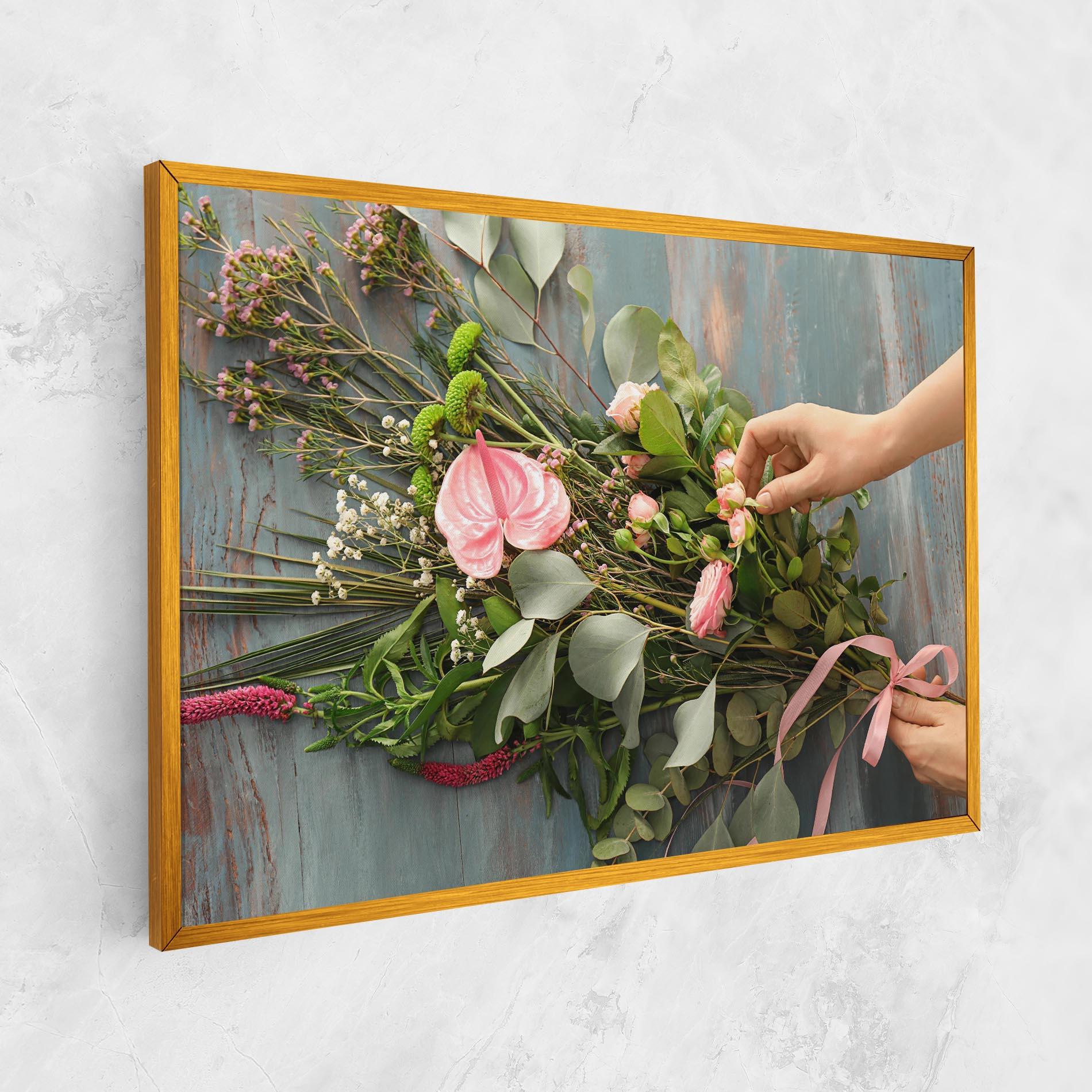 Tablou Canvas Preparing Bouquet mockup 1