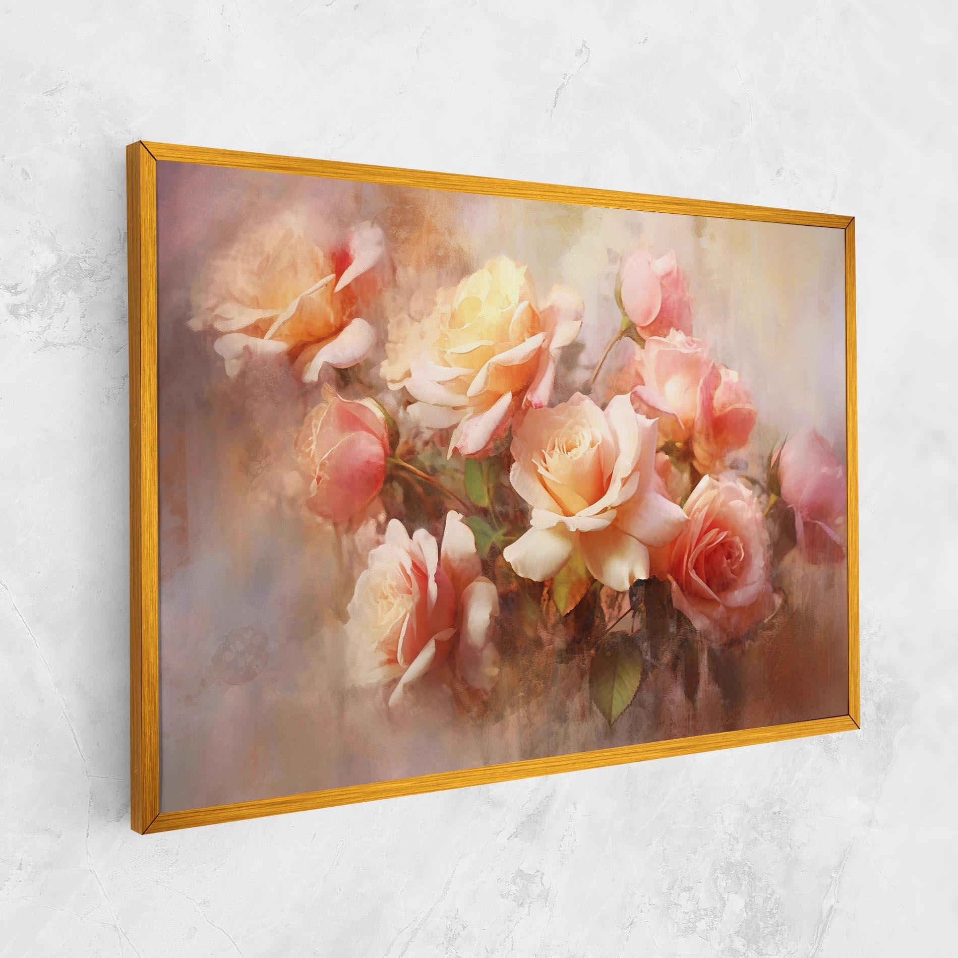 Tablou Canvas Roses Bouquet Painting mockup 1