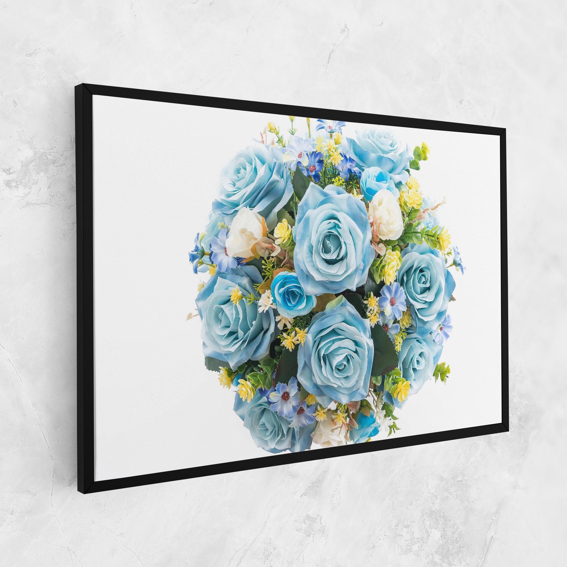 Blue Roses Bouquet mockup 1