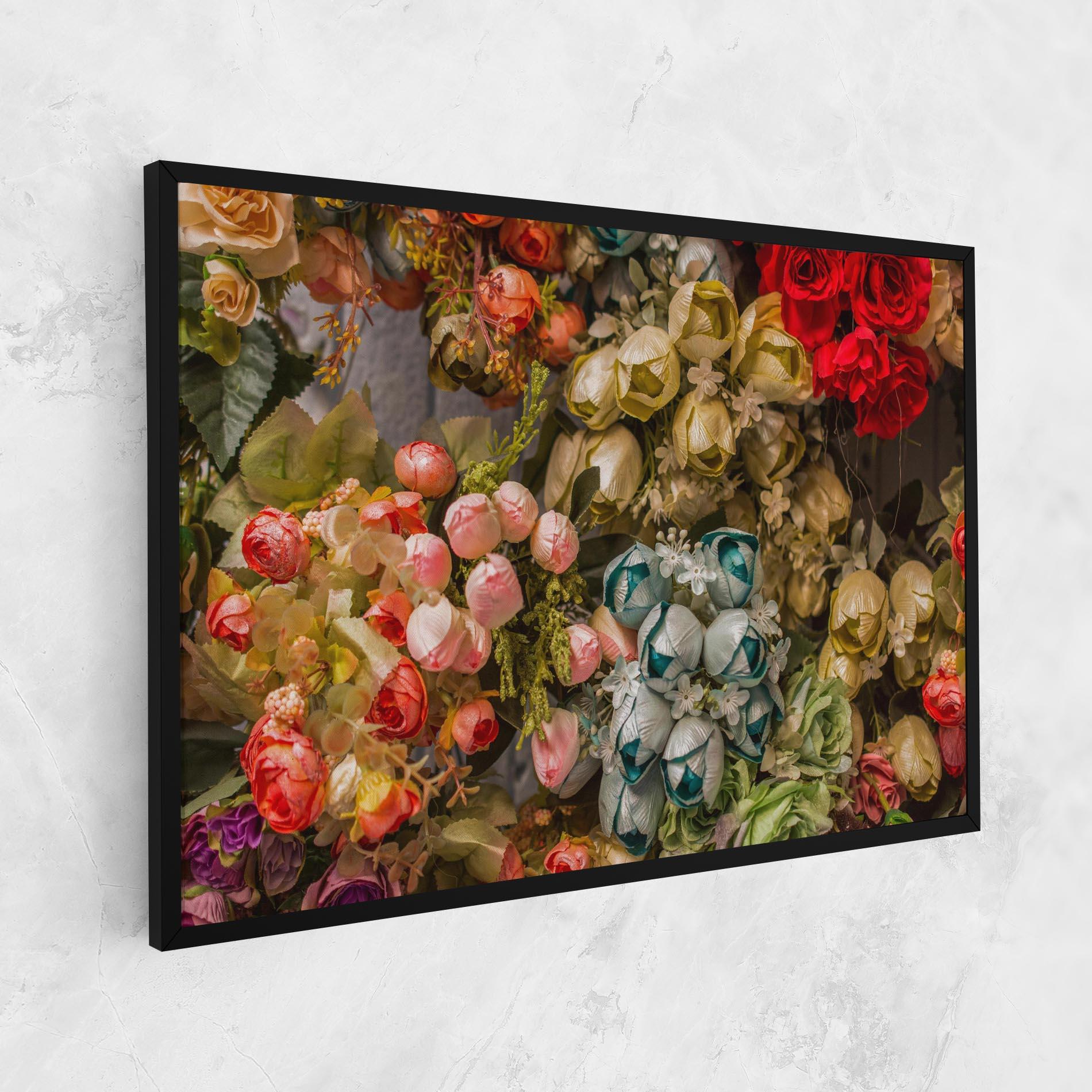 Tablou Canvas Fake Flowers Wall mockup 1