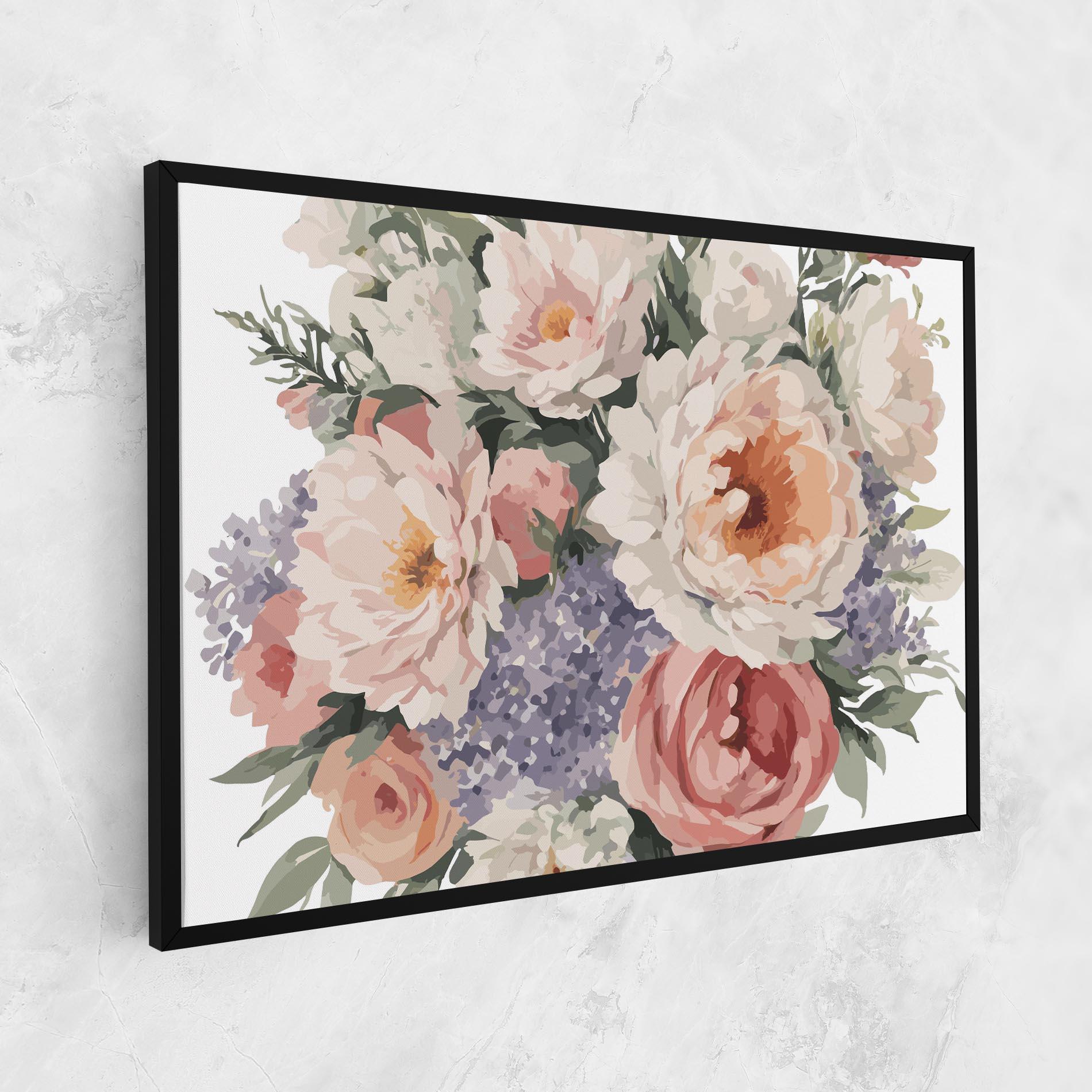 Tablou Canvas Pretty Watercolor Bouquet mockup 1