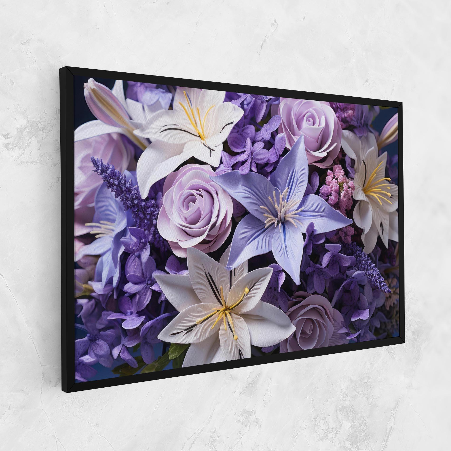Tablou Canvas Purple Cute Bouquet mockup 1