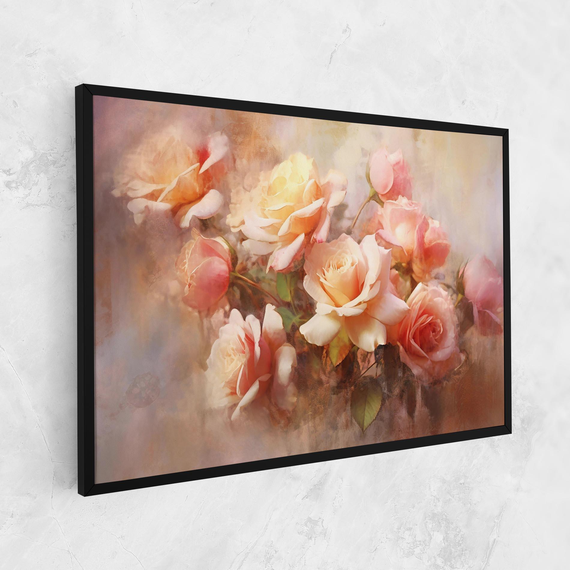 Tablou Canvas Roses Bouquet Painting mockup 1