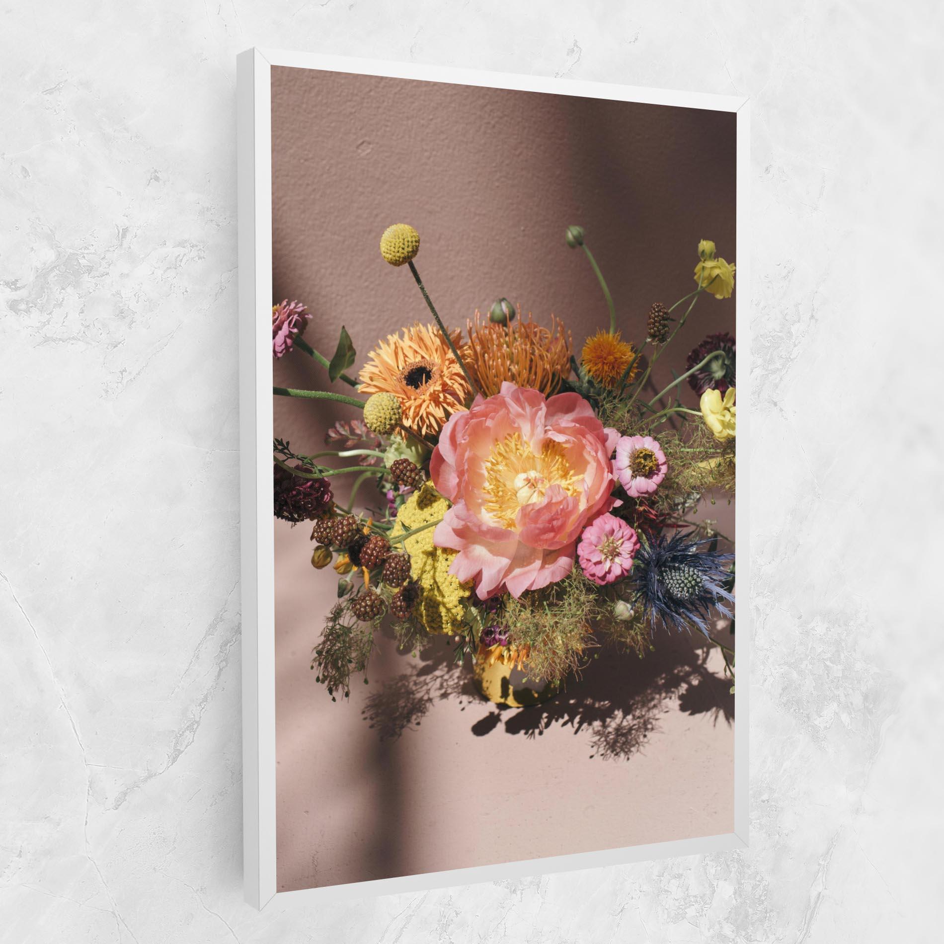 Tablou Canvas Pastel Orange Bouquet mockup 1