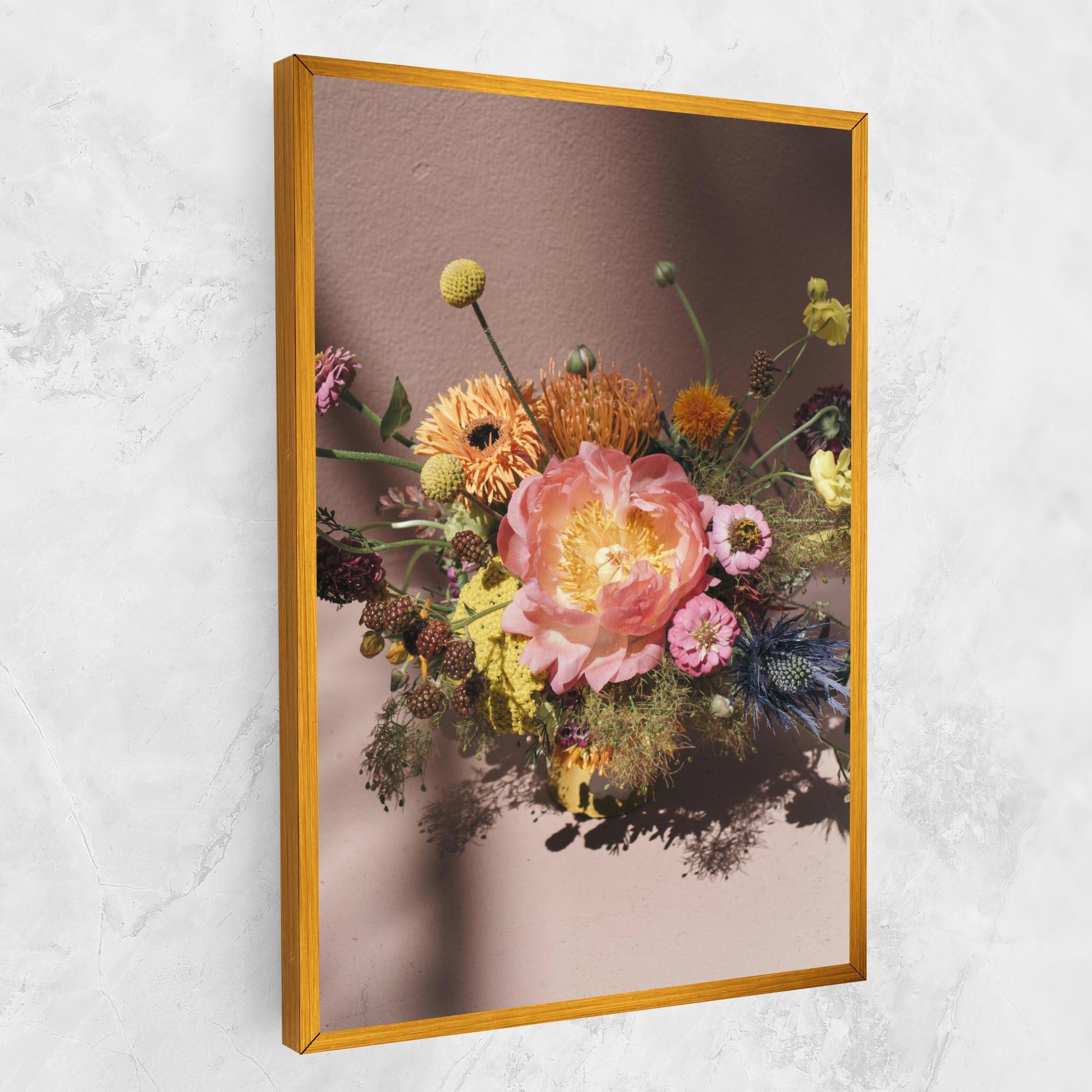 Tablou Canvas Pastel Orange Bouquet mockup 1