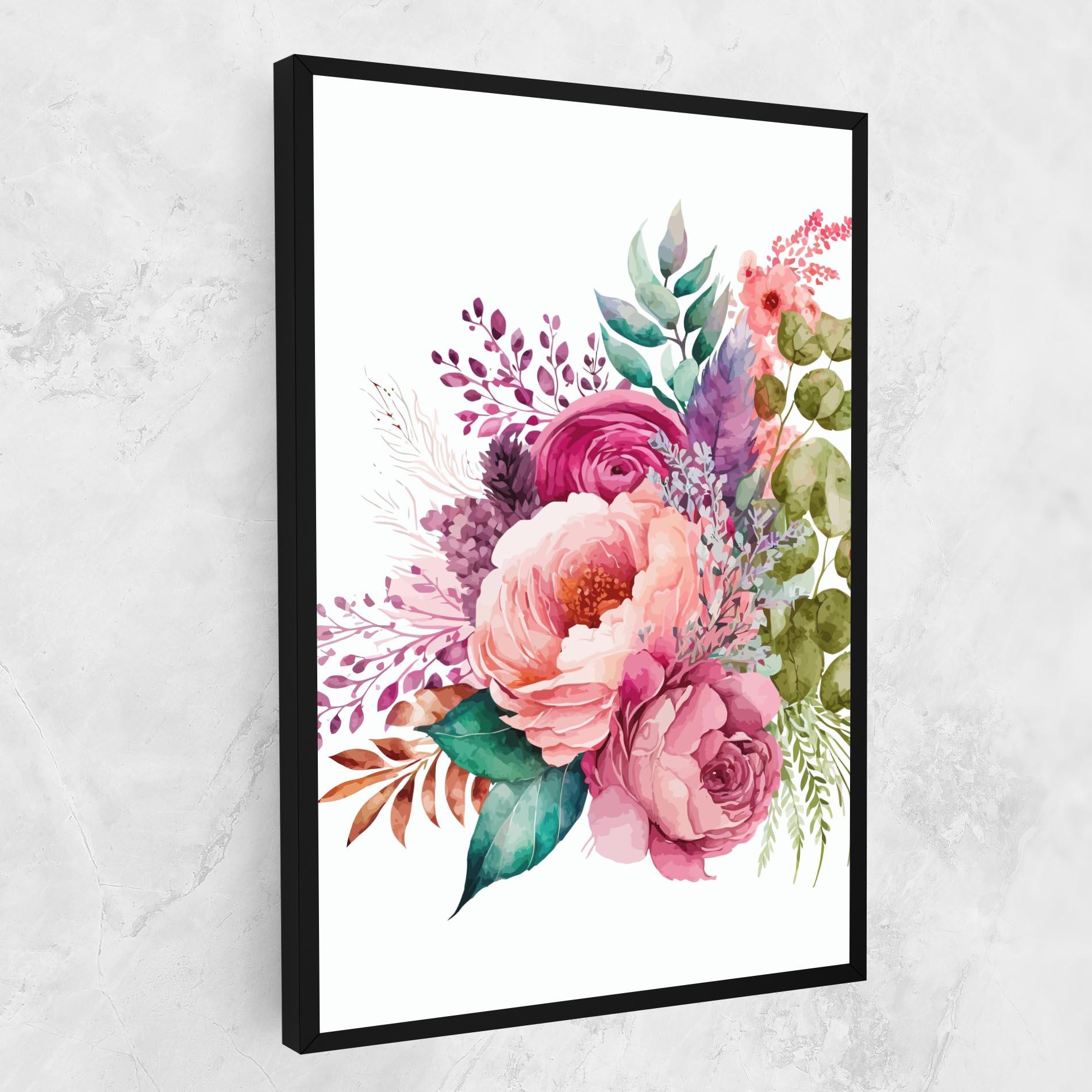 Tablou Canvas Bouquet Of Pink Roses mockup 1