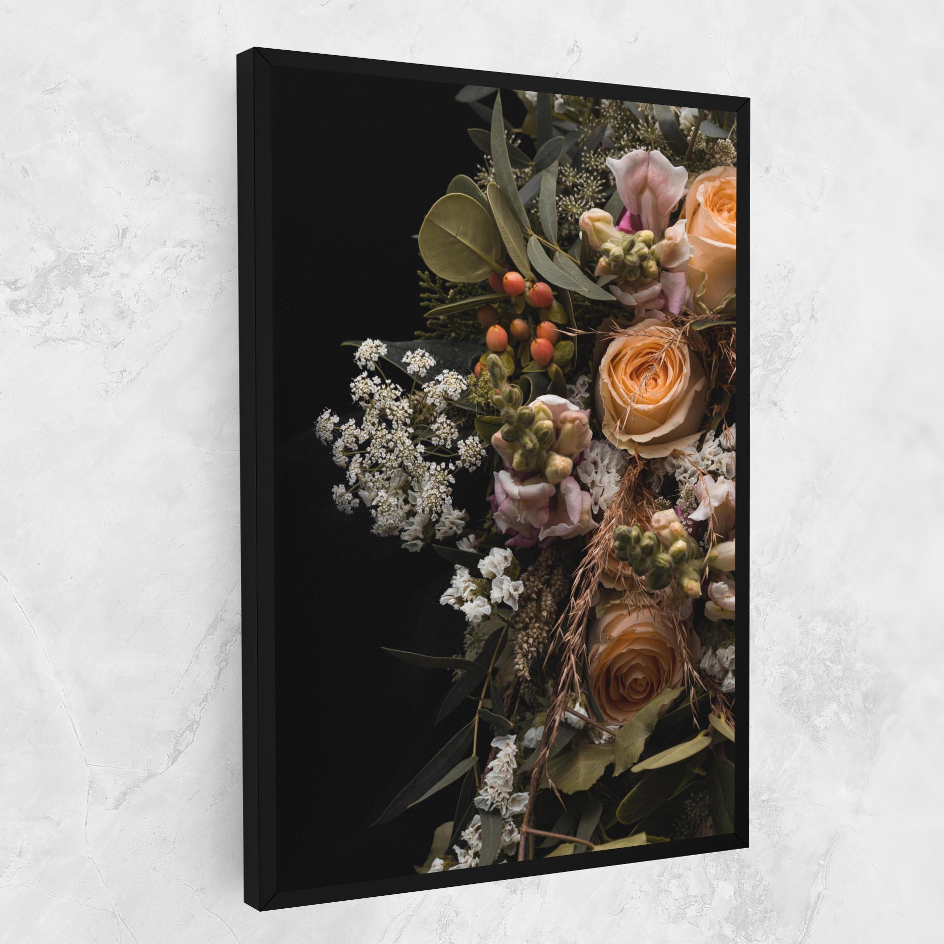 Tablou Canvas Dark Flower Bouquet mockup 1