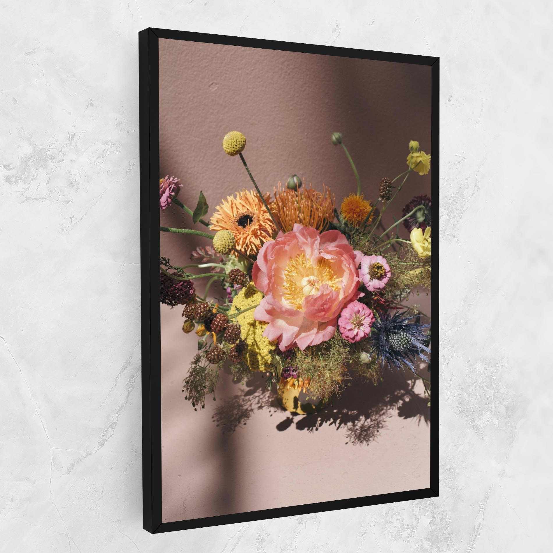 Tablou Canvas Pastel Orange Bouquet mockup 1