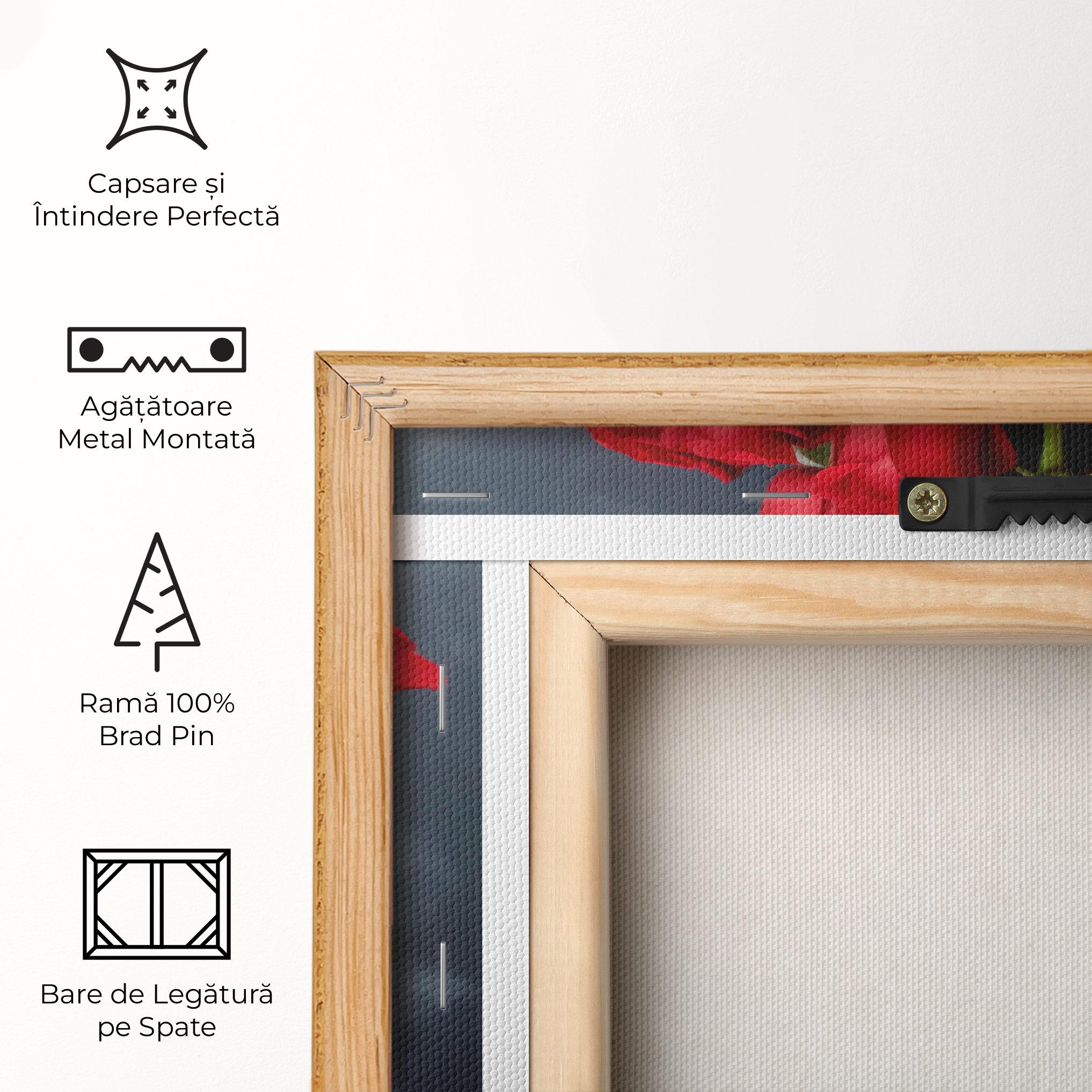 Tablou Canvas Beautiful Red Roses Bouquet mockup 5