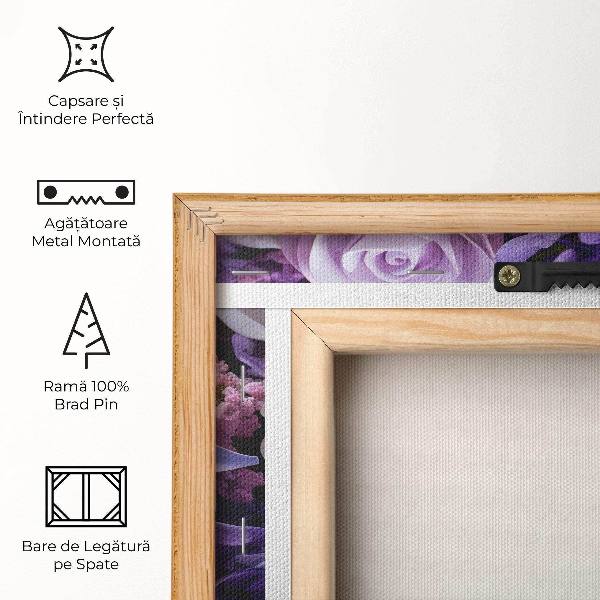 Tablou Canvas Purple Cute Bouquet mockup 5