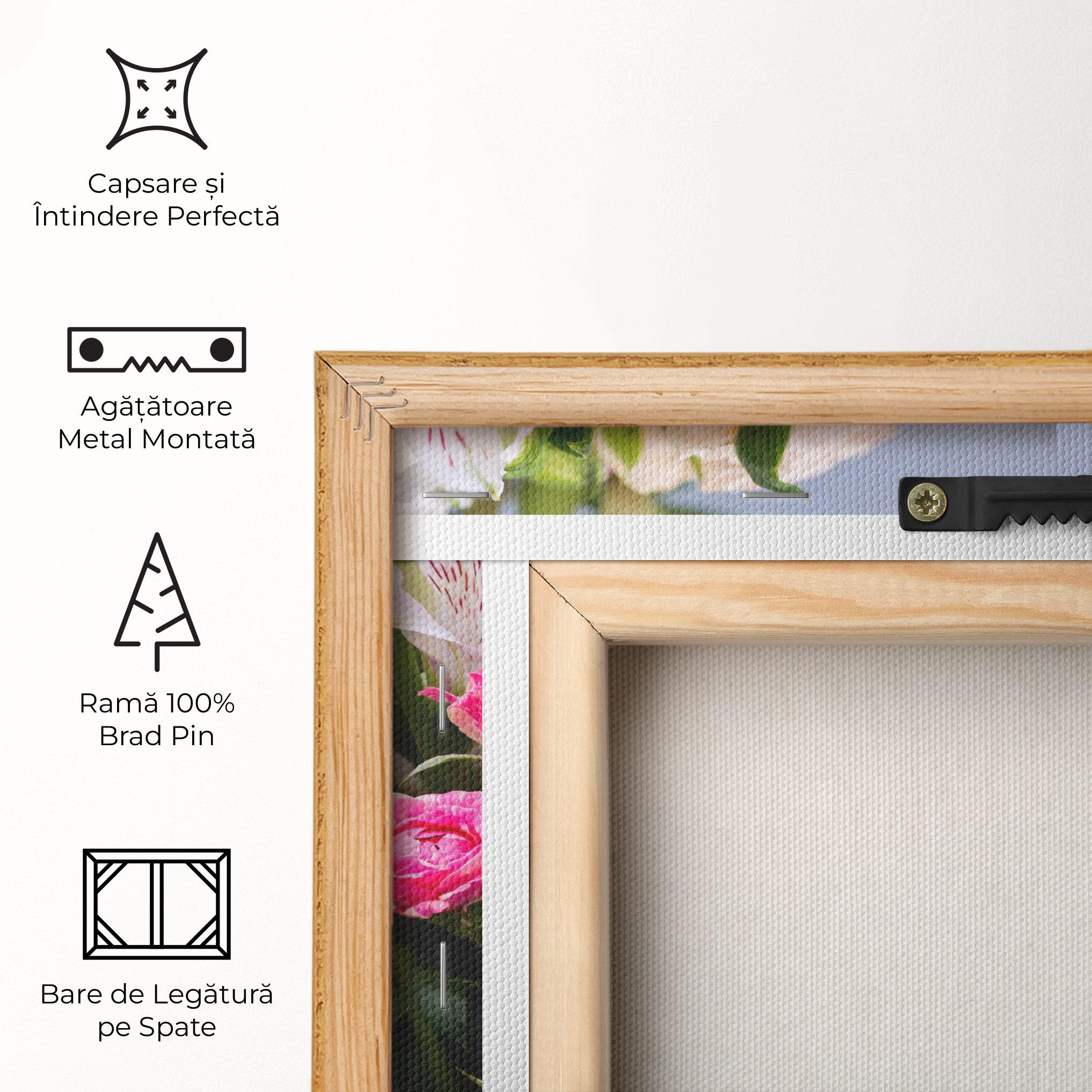 Tablou Canvas White Pink Bouquet mockup 5