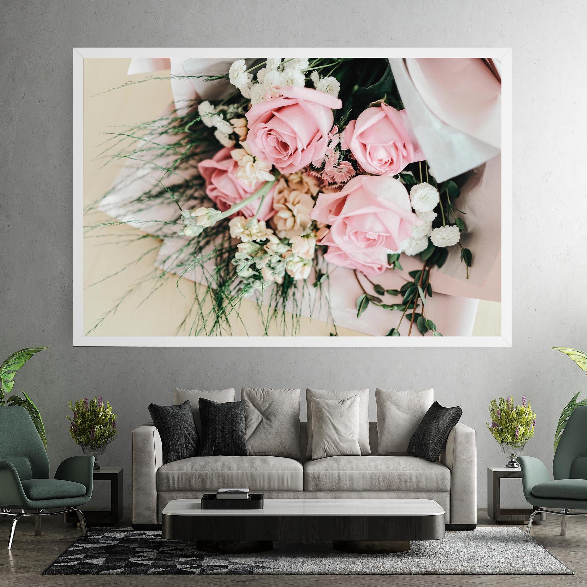Tablou Canvas Baby Pink Bouquet mockup 7