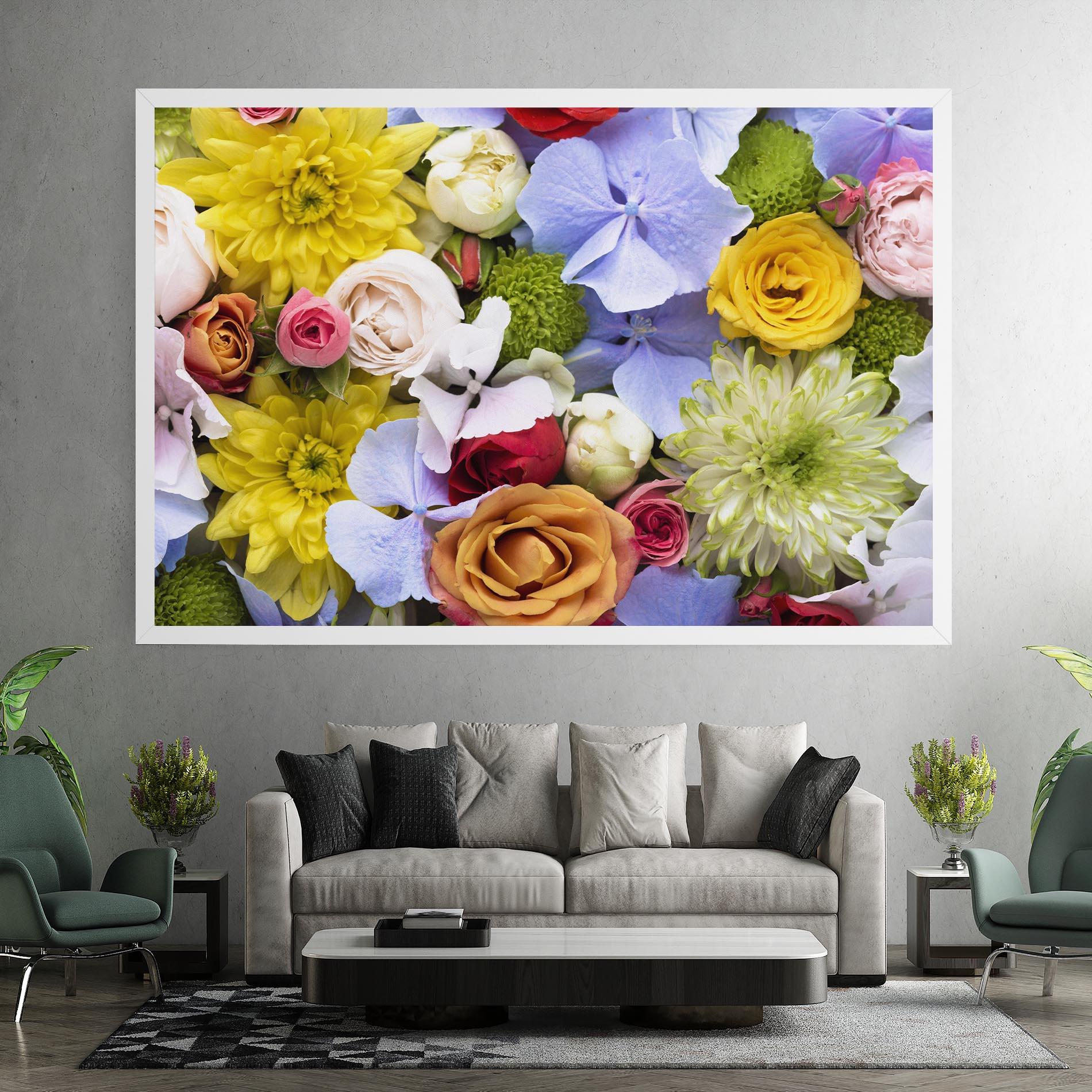 Tablou Canvas Color Mix Flower Bouquet mockup 7