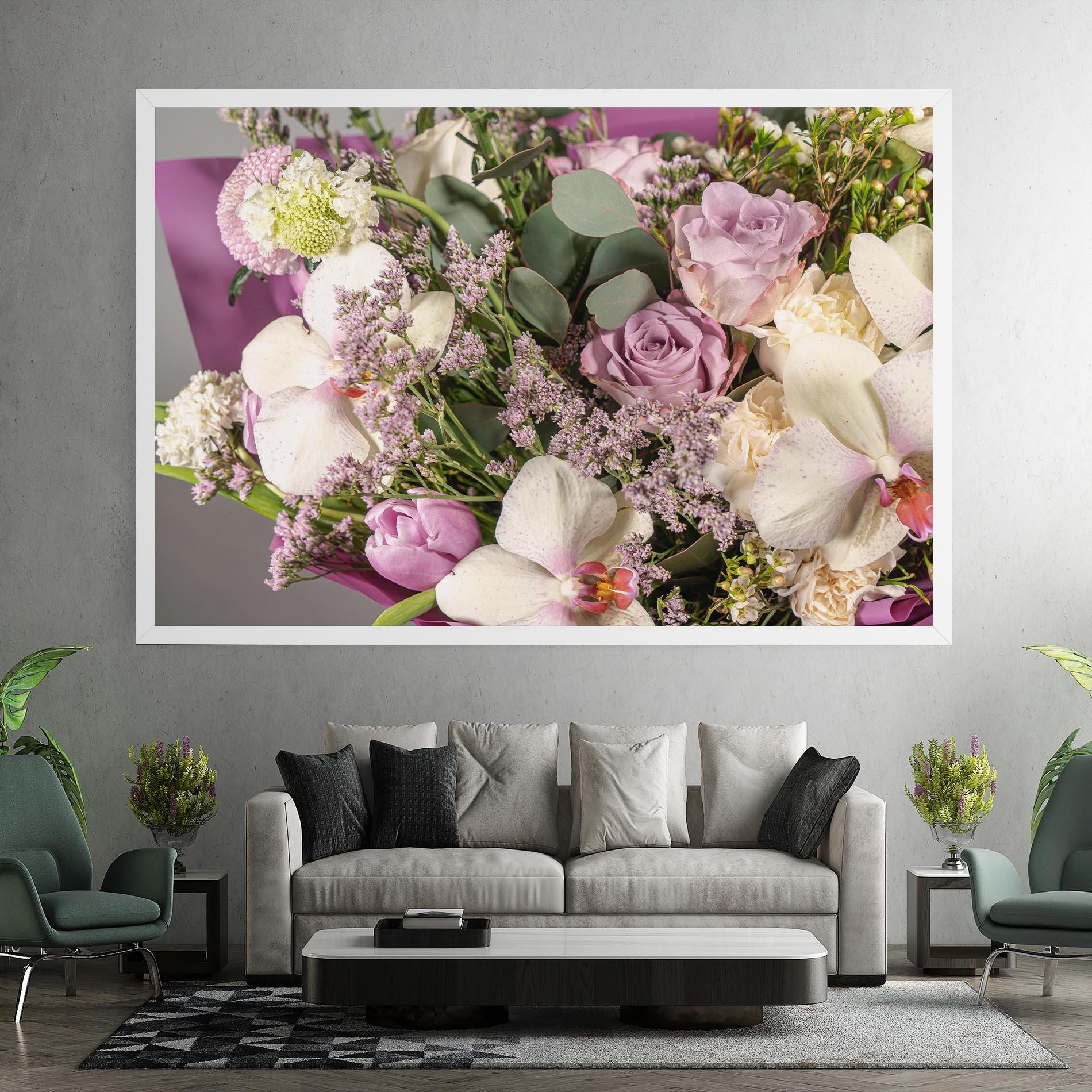 Tablou Canvas Cute Purple Bouquet mockup 7