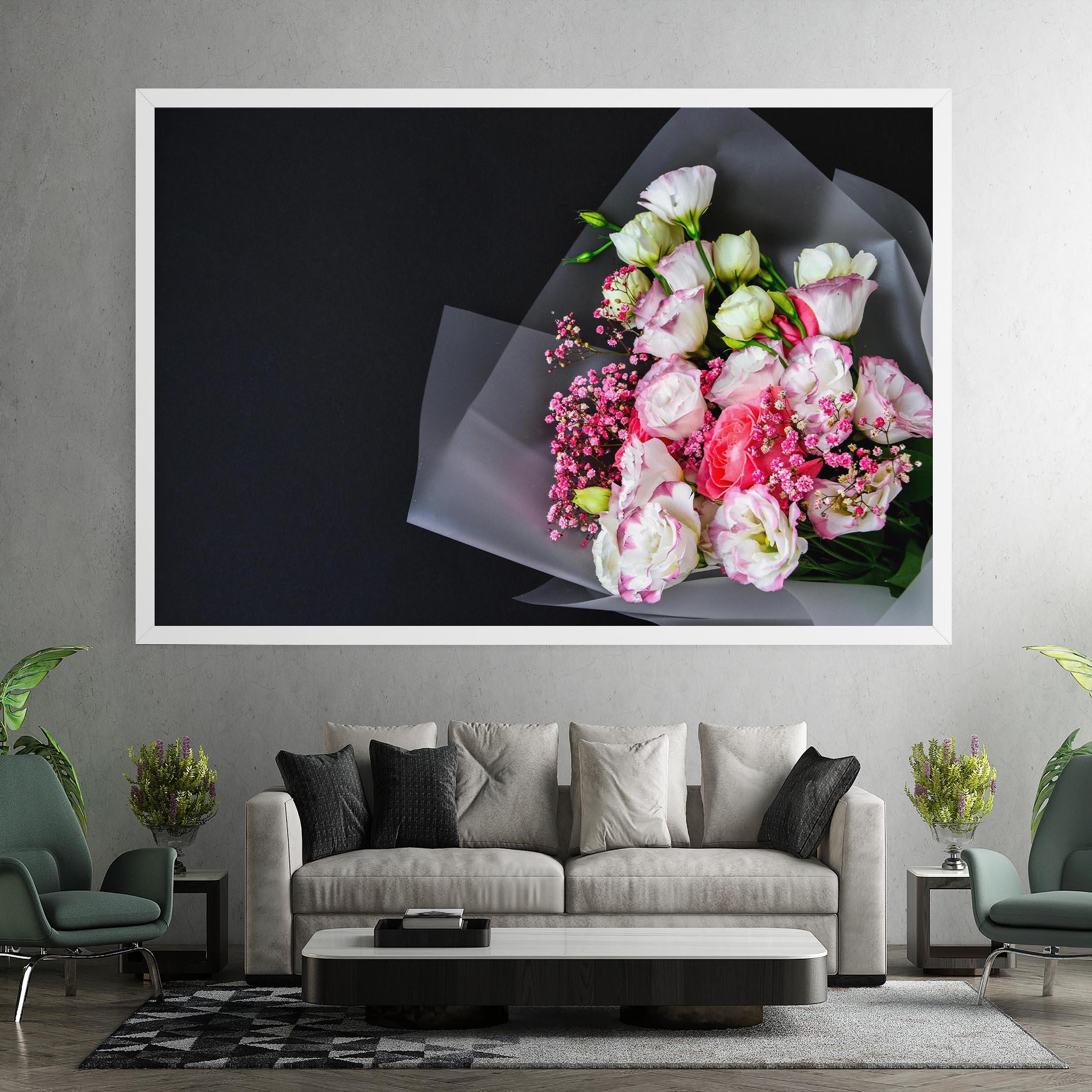 Tablou Canvas Cute Roses Bouquet mockup 7