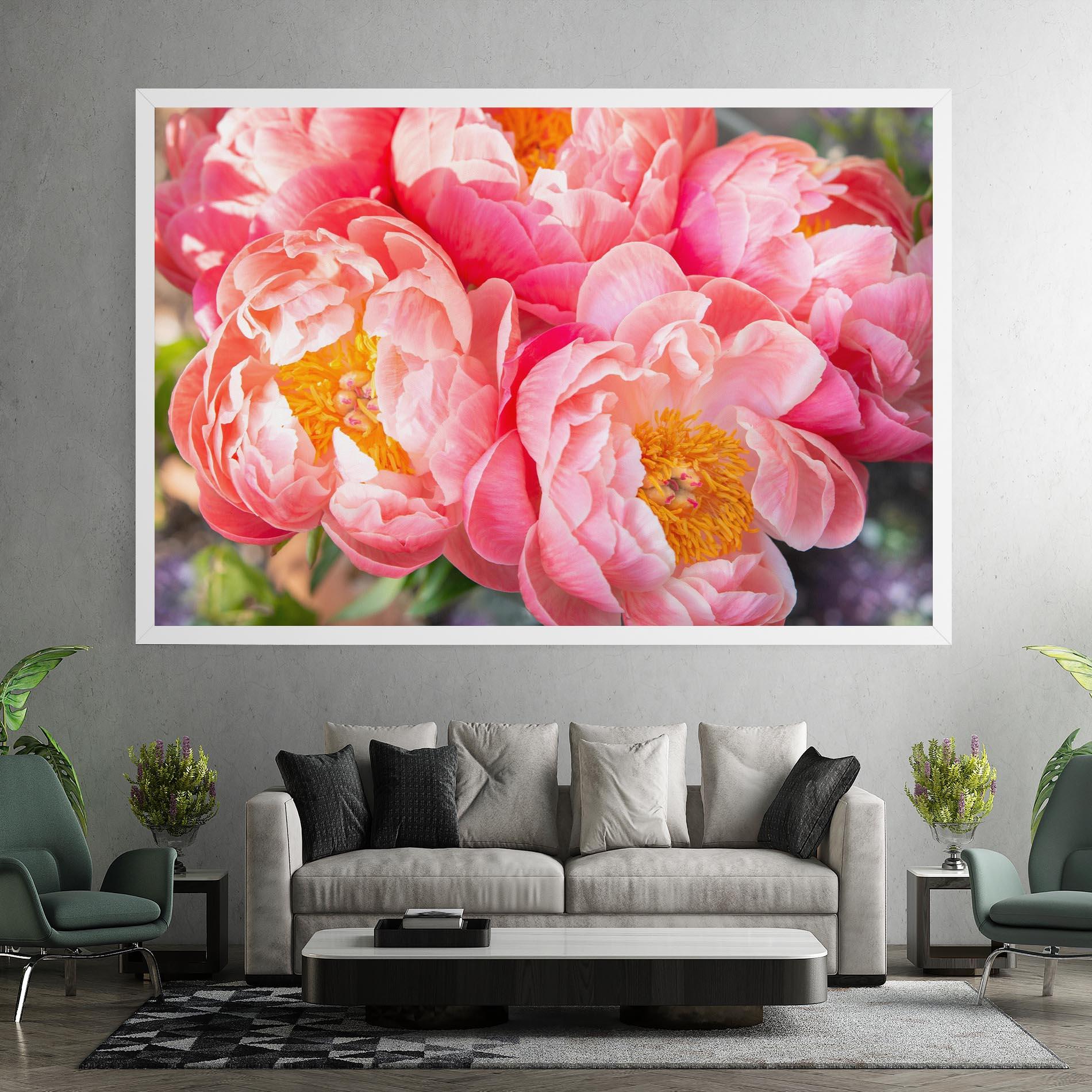 Tablou Canvas Opened Peonies Bouquet mockup 7
