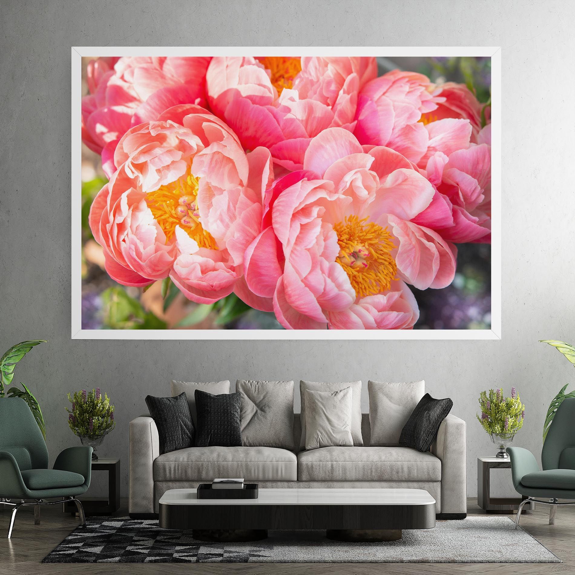 Opened Peonies Bouquet mockup 7