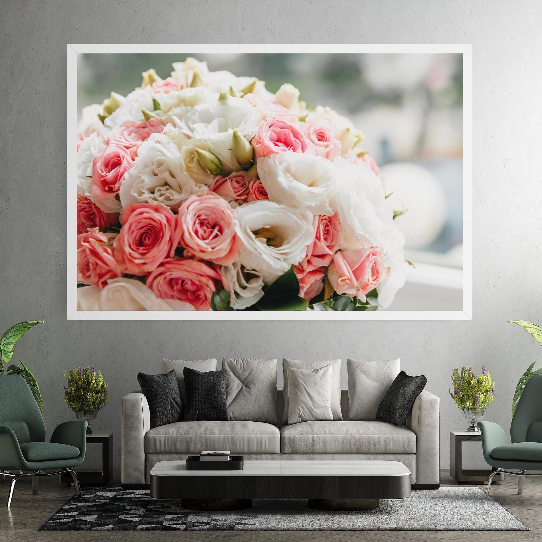 Tablou Canvas Pink Beautiful Bouquet mockup 7