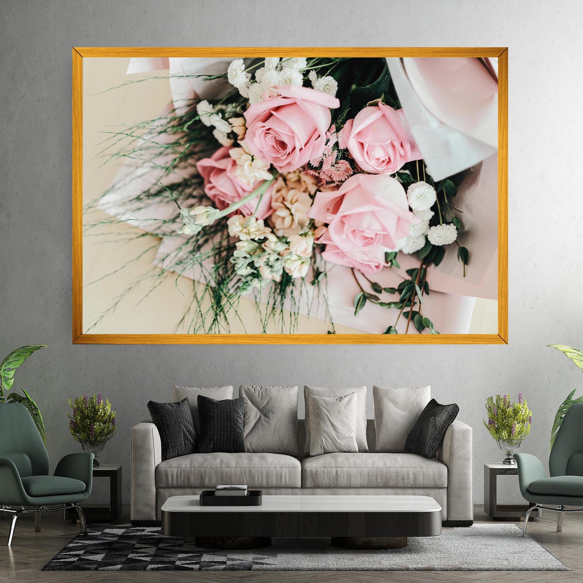 Tablou Canvas Baby Pink Bouquet mockup 7