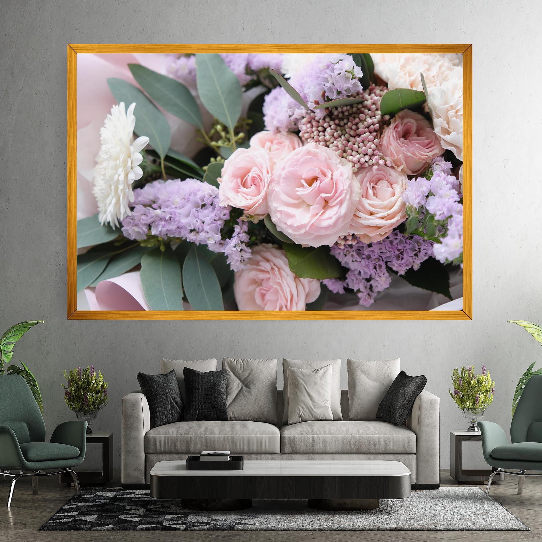 Tablou Canvas Beautiful Pink Roses mockup 7
