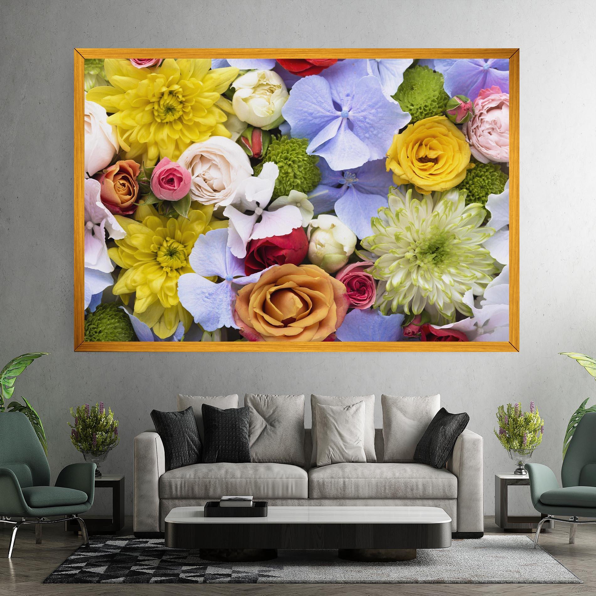 Tablou Canvas Color Mix Flower Bouquet mockup 7