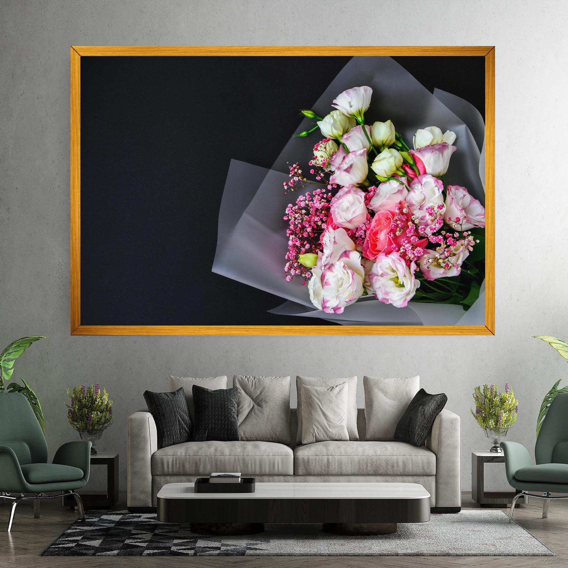 Tablou Canvas Cute Roses Bouquet mockup 7