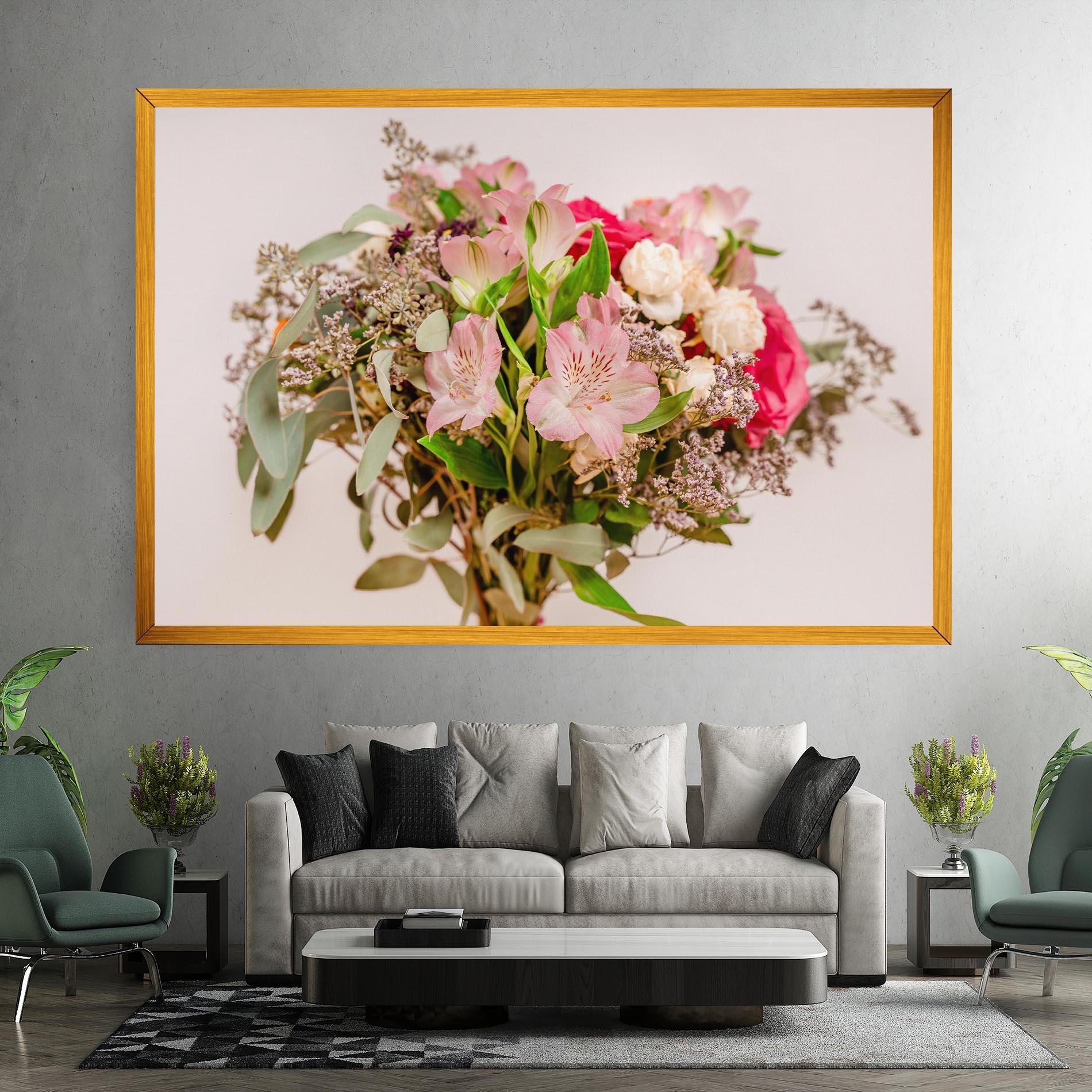 Tablou Canvas Girly Pink Bouquet mockup 7