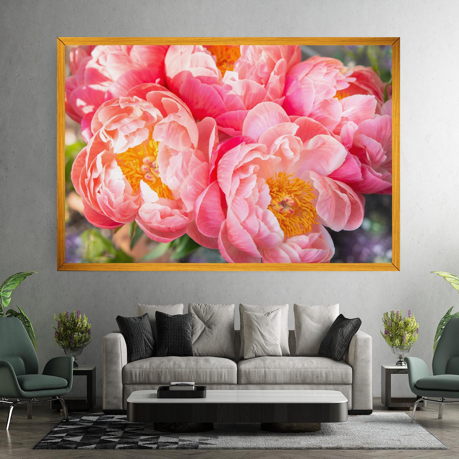 Tablou Canvas Opened Peonies Bouquet mockup 7