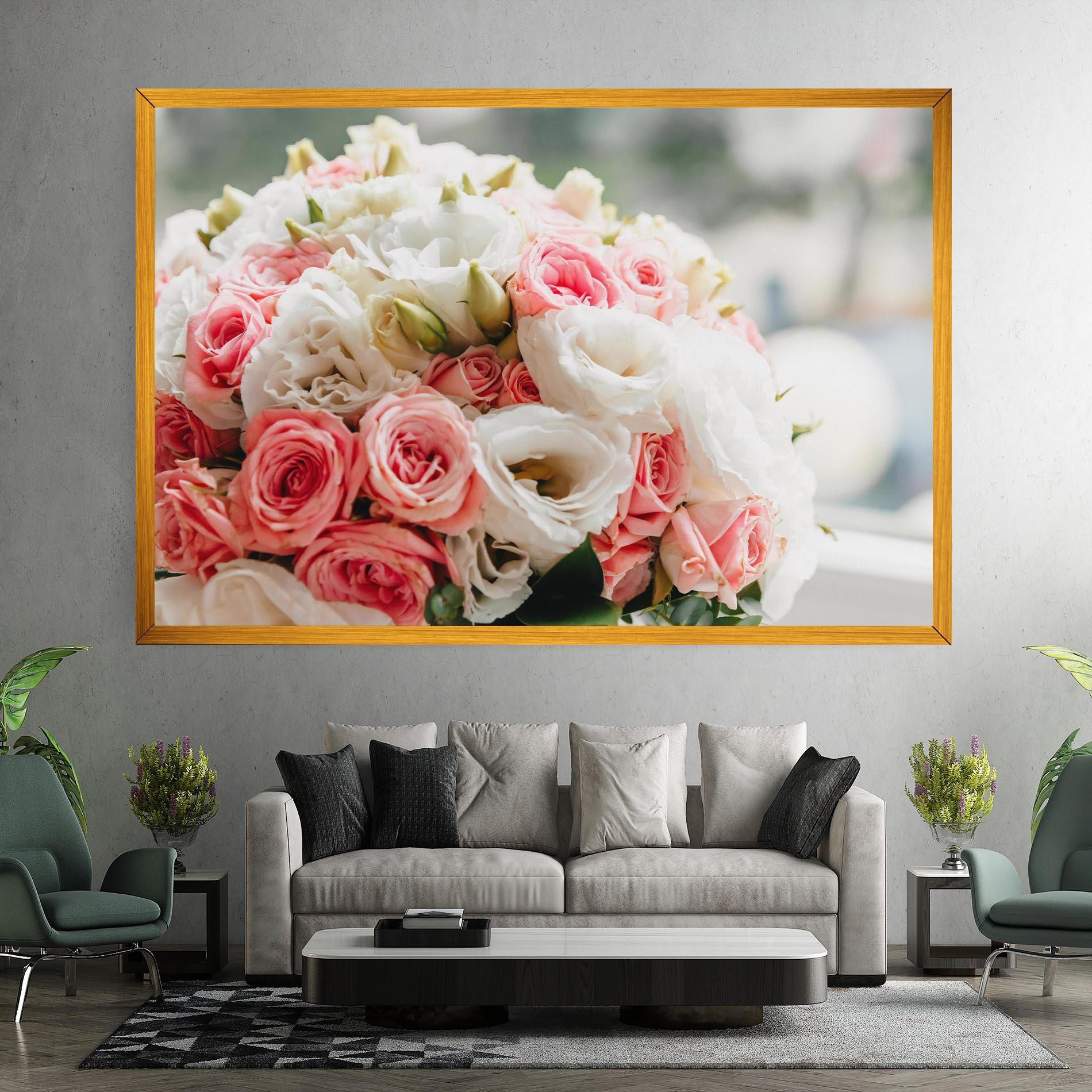Tablou Canvas Pink Beautiful Bouquet mockup 7