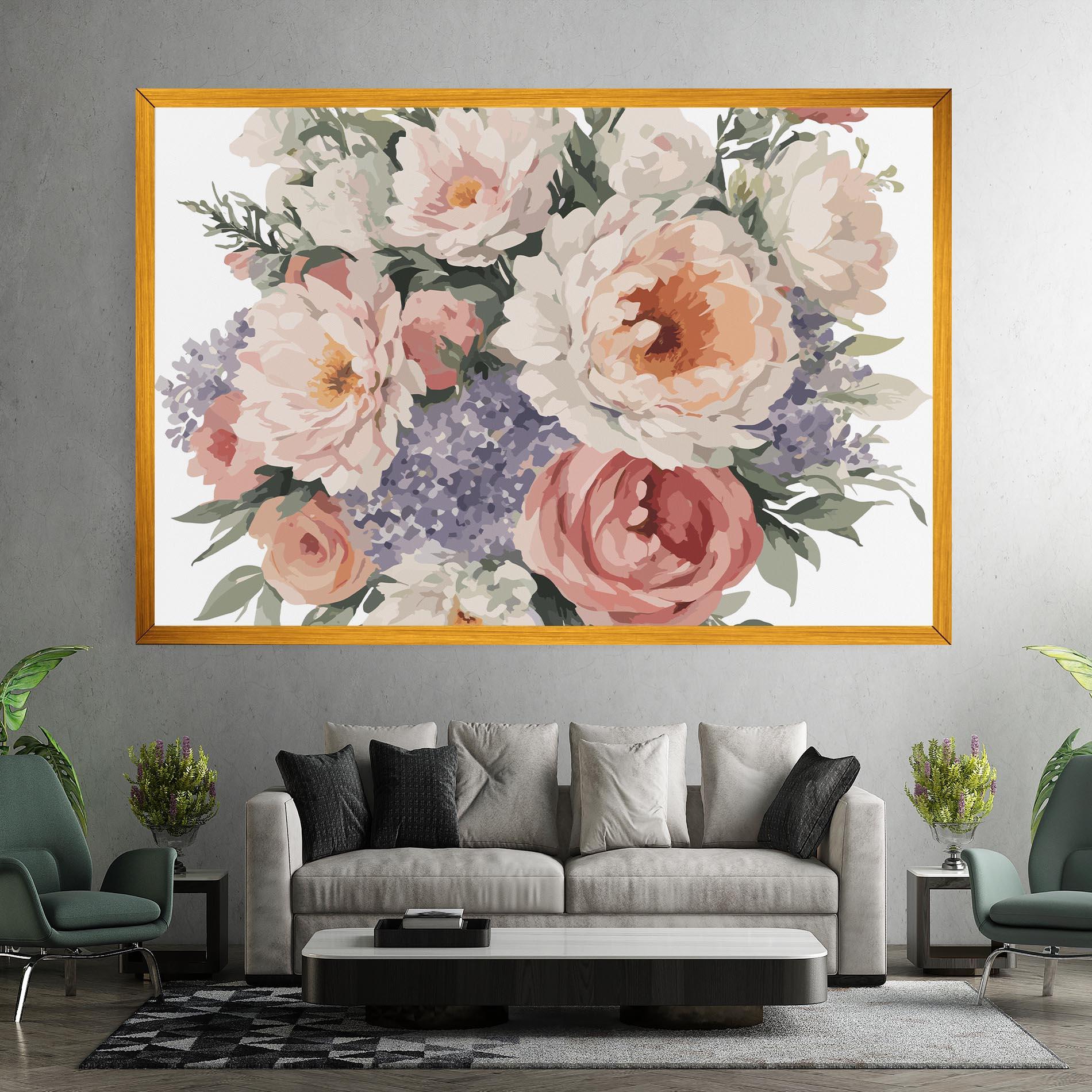 Tablou Canvas Pretty Watercolor Bouquet mockup 7