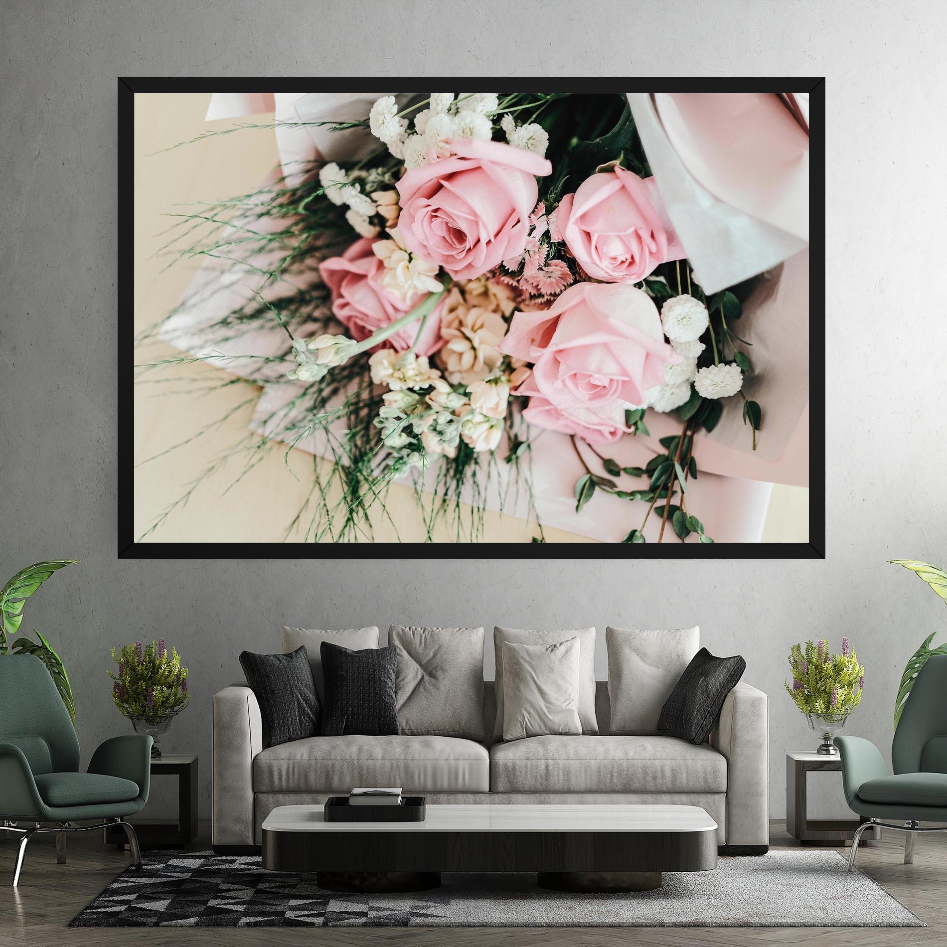 Tablou Canvas Baby Pink Bouquet mockup 7