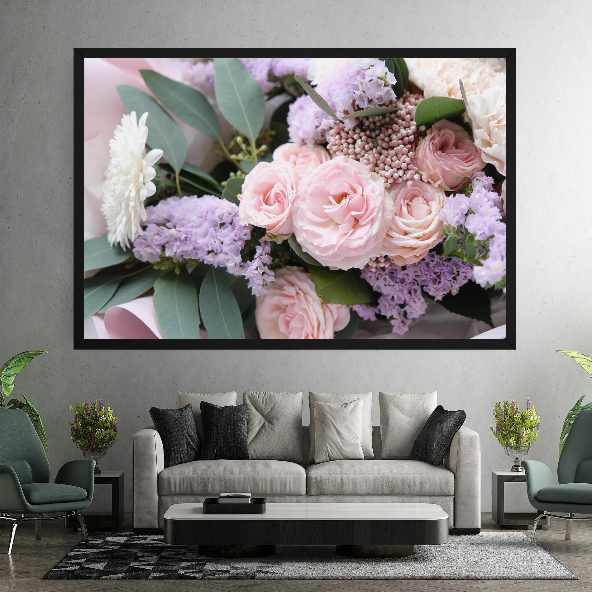 Tablou Canvas Beautiful Pink Roses mockup 7