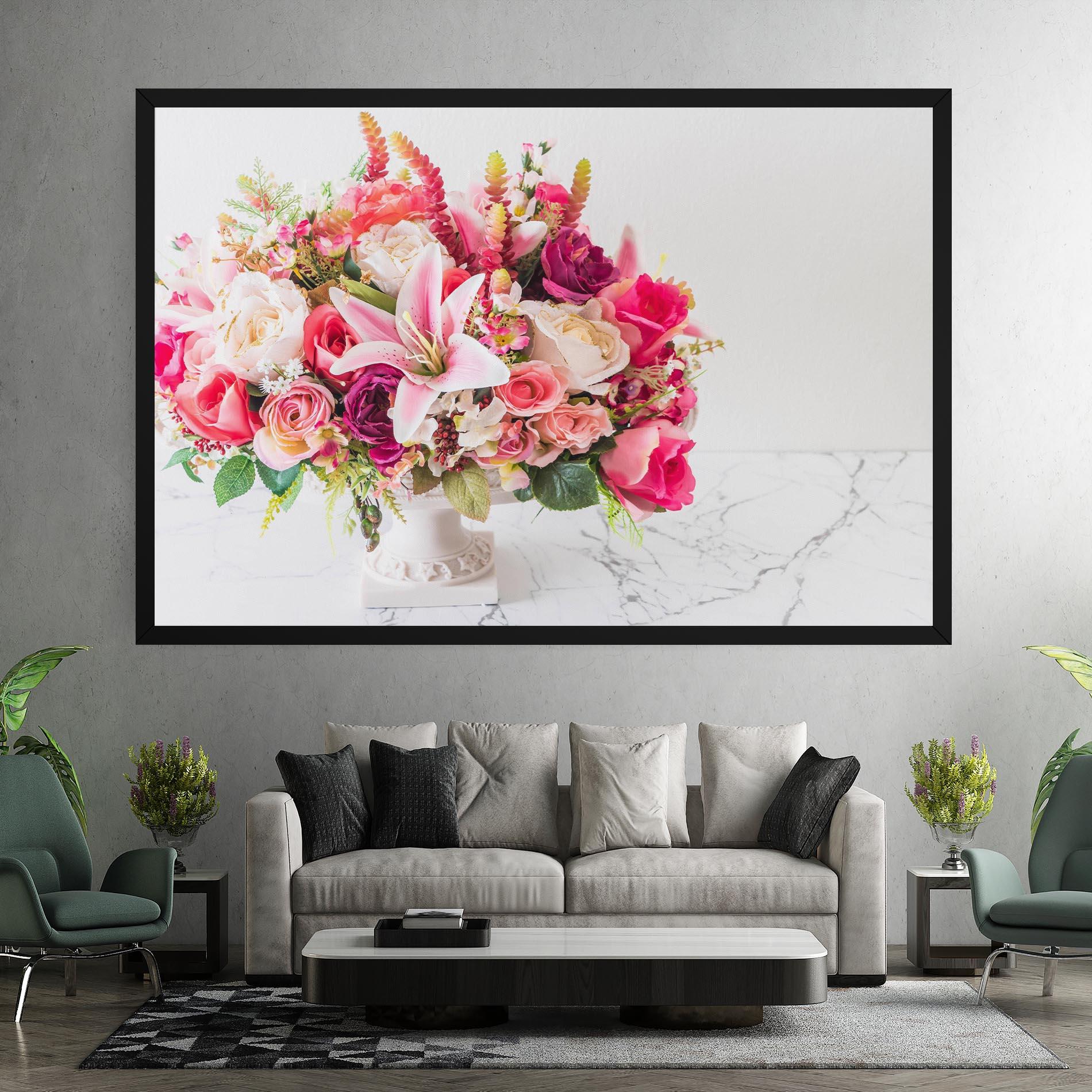 Tablou Canvas Bouquet Flowers Vase mockup 7