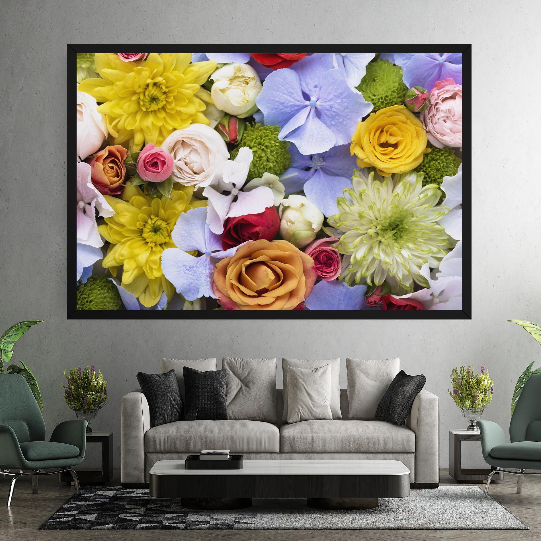 Tablou Canvas Color Mix Flower Bouquet mockup 7