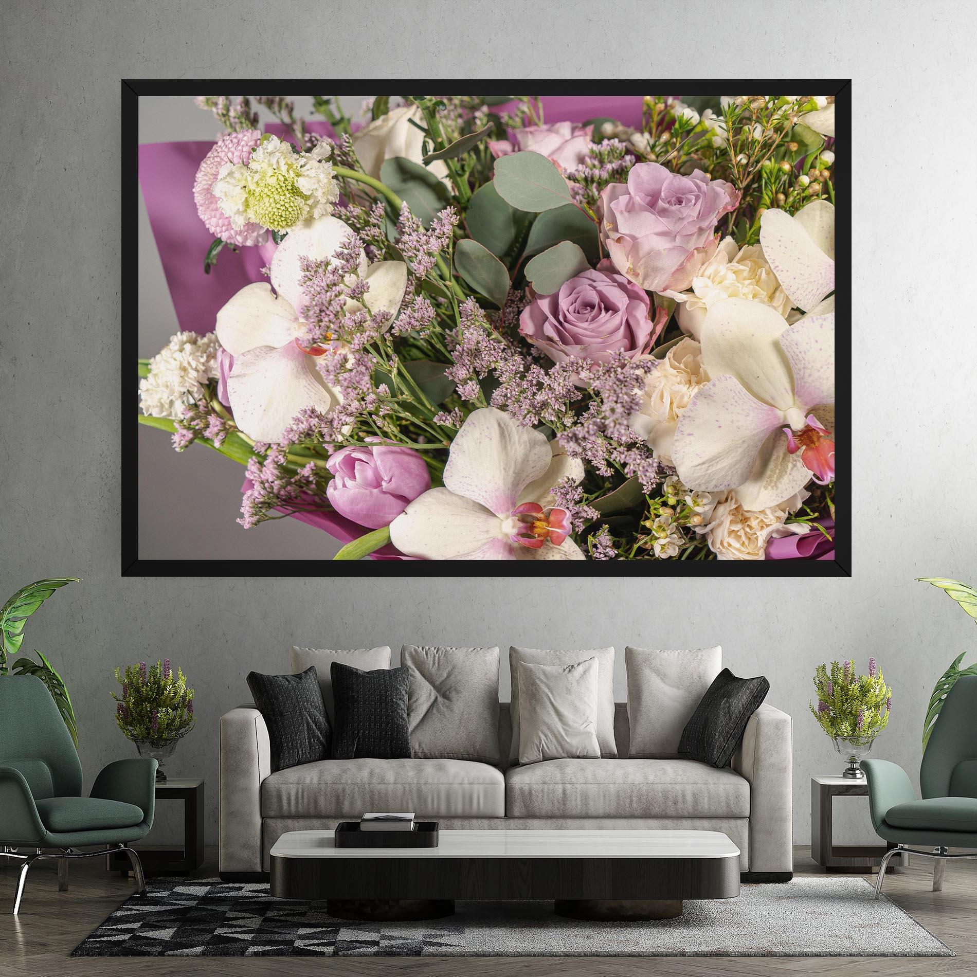 Tablou Canvas Cute Purple Bouquet mockup 7