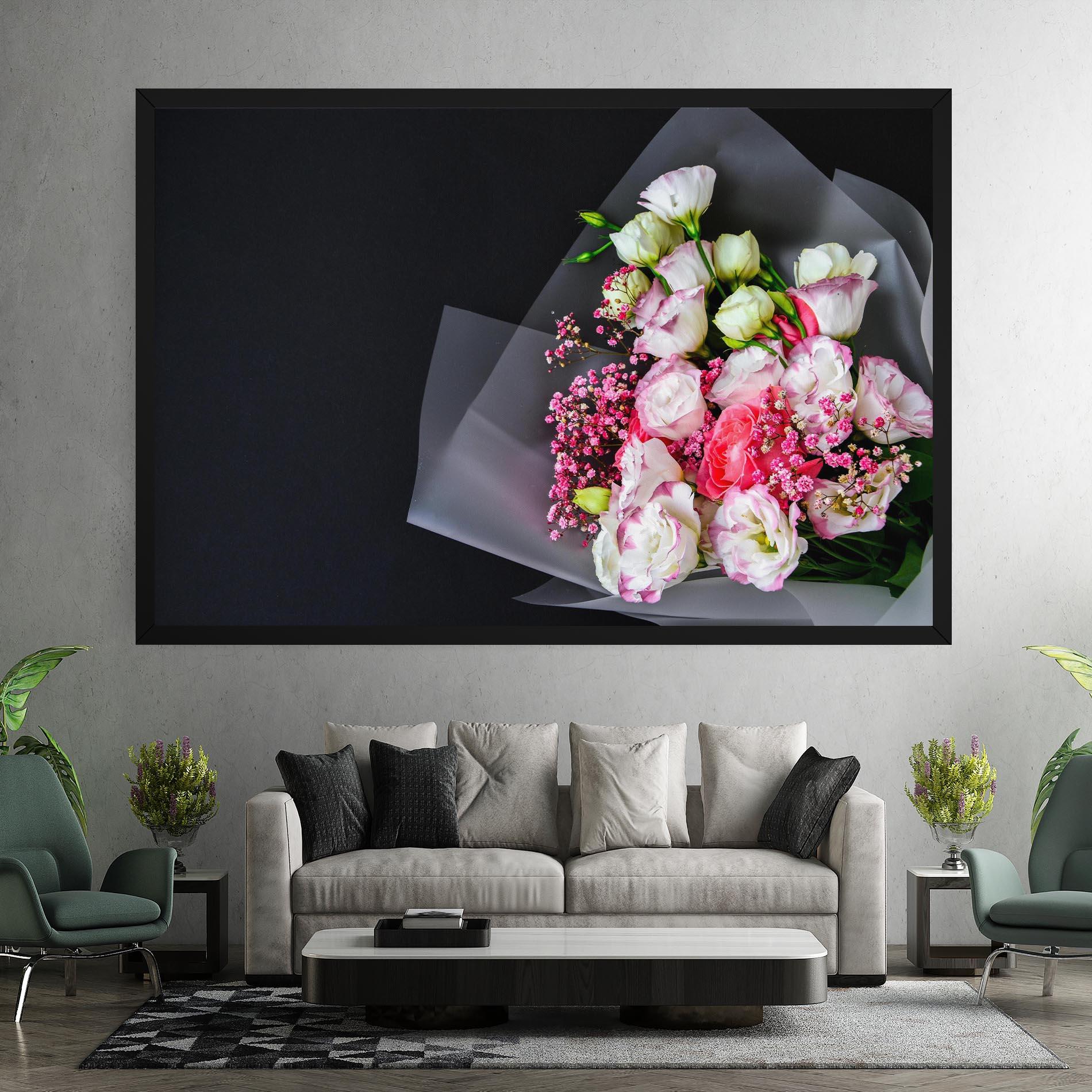 Tablou Canvas Cute Roses Bouquet mockup 7