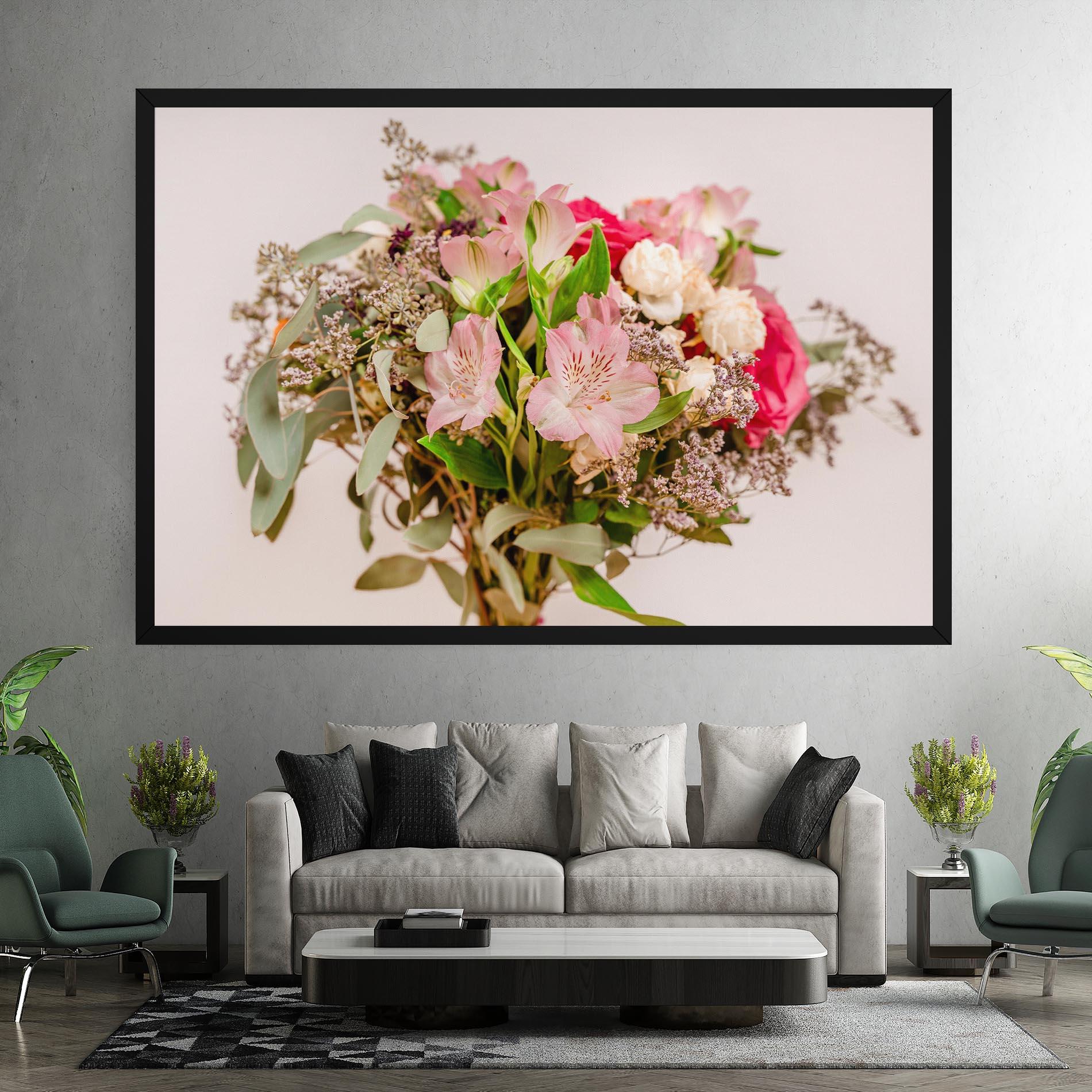 Tablou Canvas Girly Pink Bouquet mockup 7