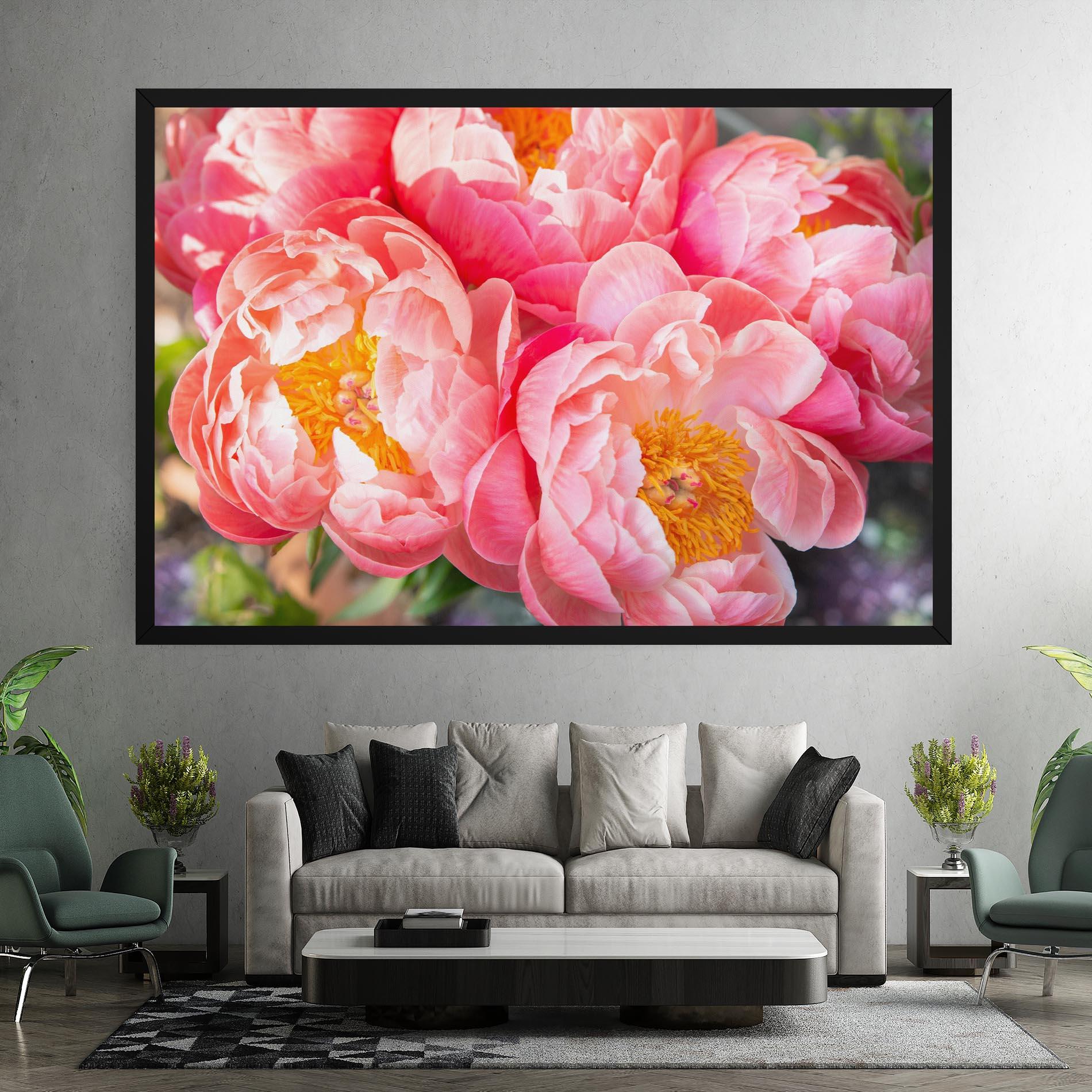 Tablou Canvas Opened Peonies Bouquet mockup 7
