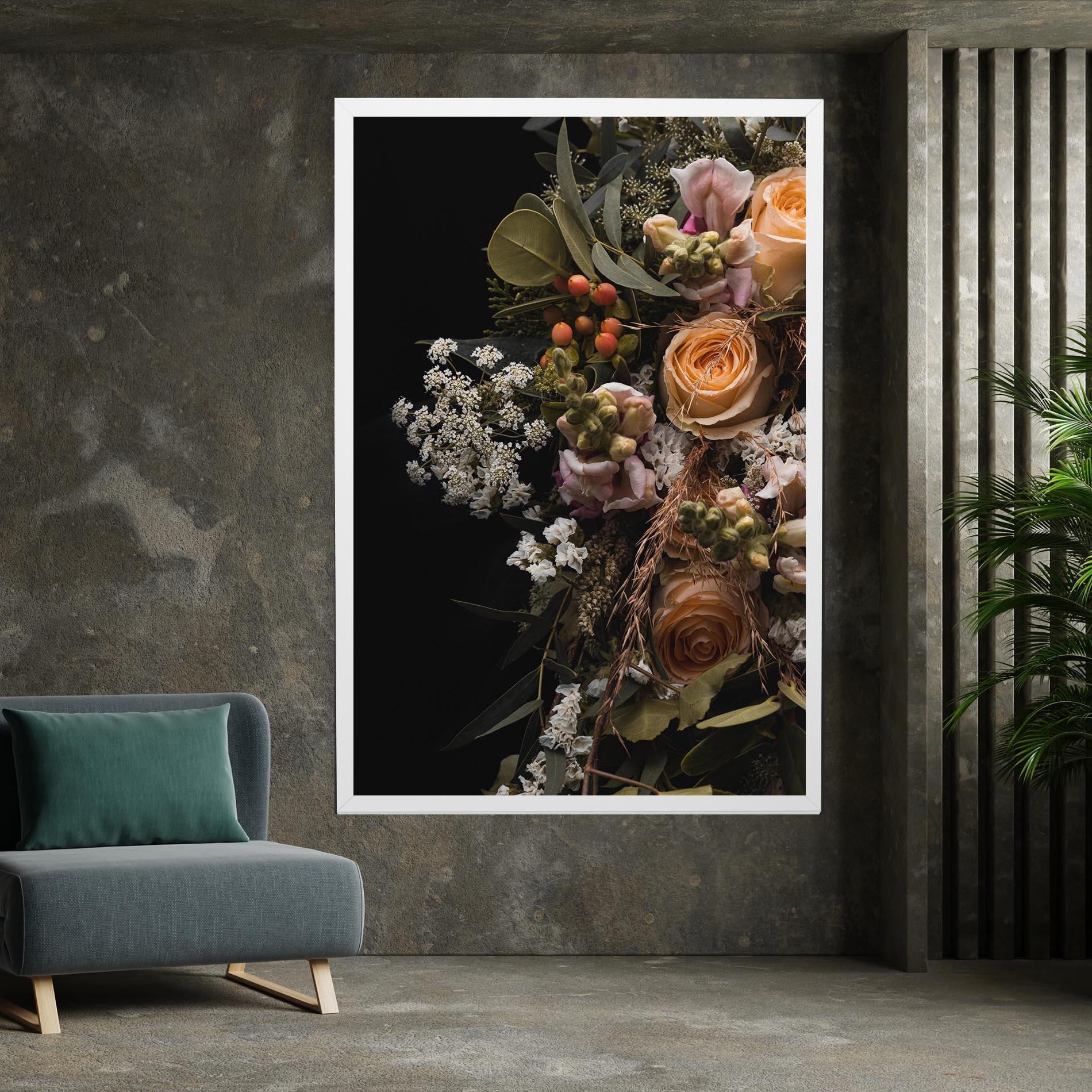 Tablou Canvas Dark Flower Bouquet mockup 7