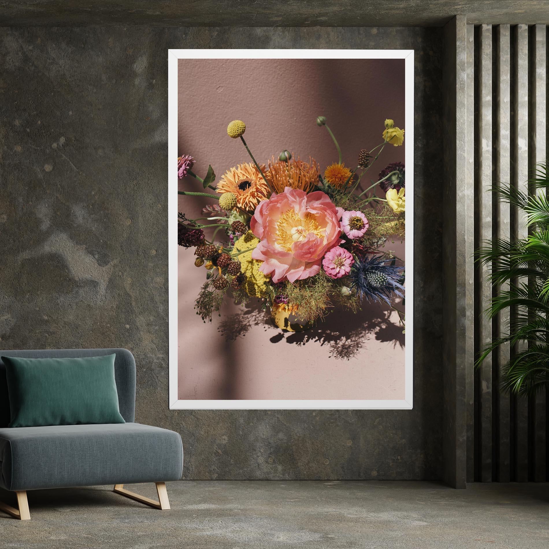 Tablou Canvas Pastel Orange Bouquet mockup 7
