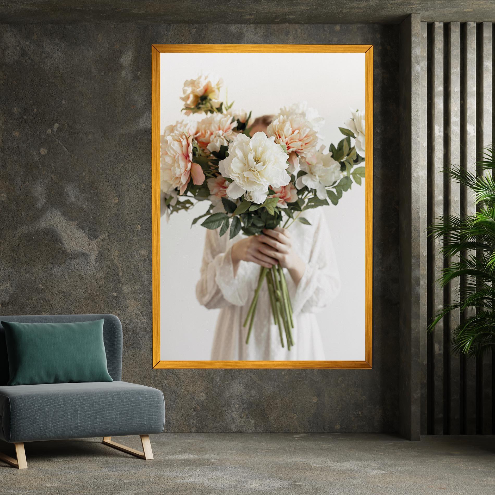 Tablou Canvas Bouquet Holding mockup 7