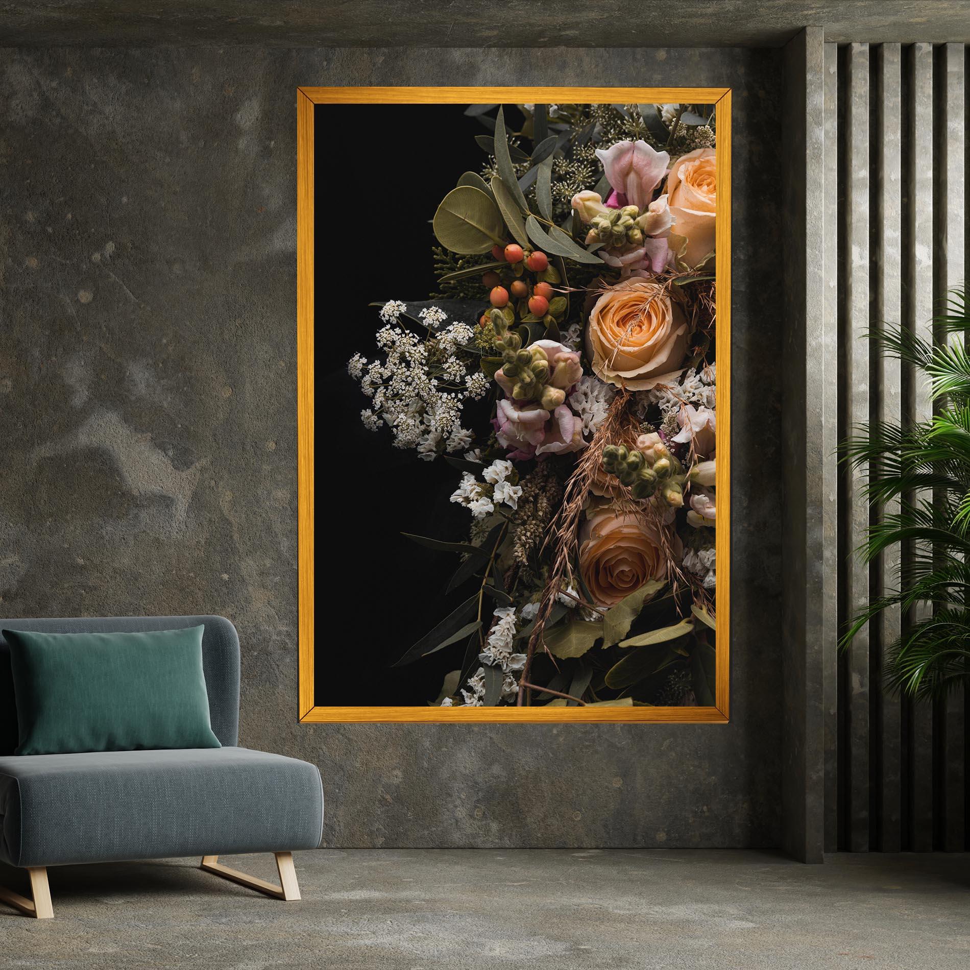 Tablou Canvas Dark Flower Bouquet mockup 7