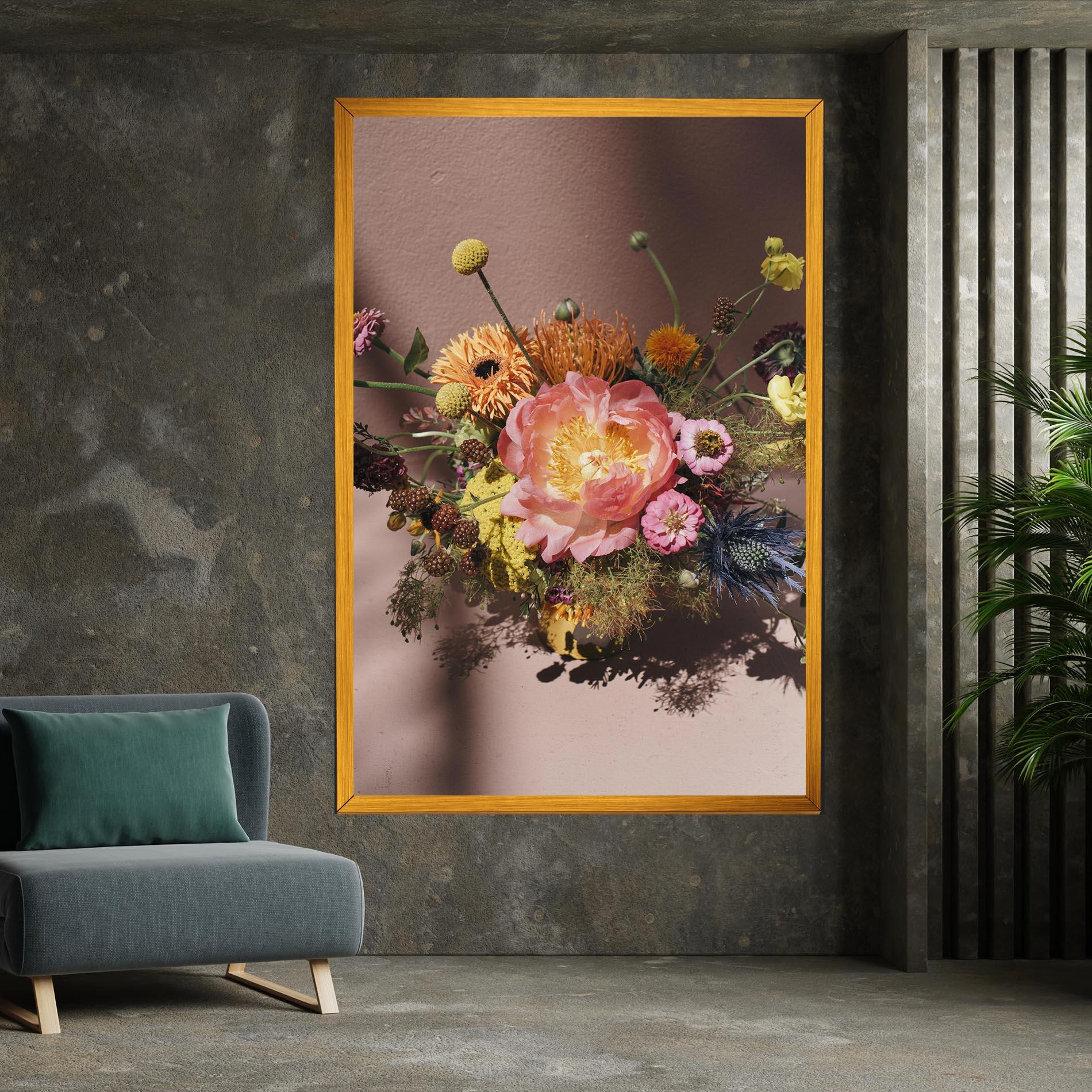 Tablou Canvas Pastel Orange Bouquet mockup 7