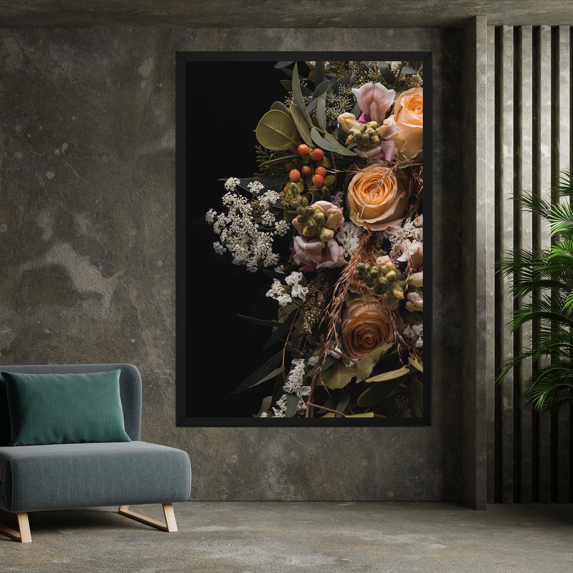 Tablou Canvas Dark Flower Bouquet mockup 7