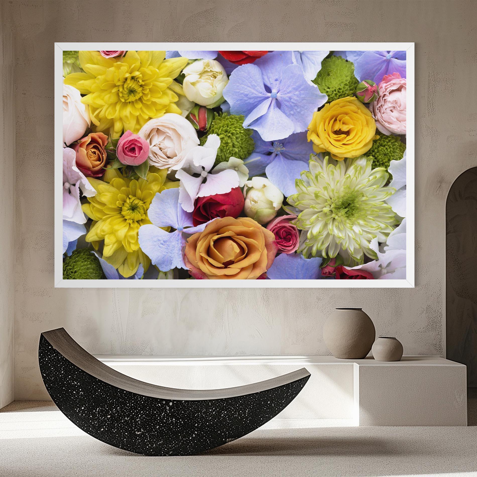 Tablou Canvas Color Mix Flower Bouquet mockup 8