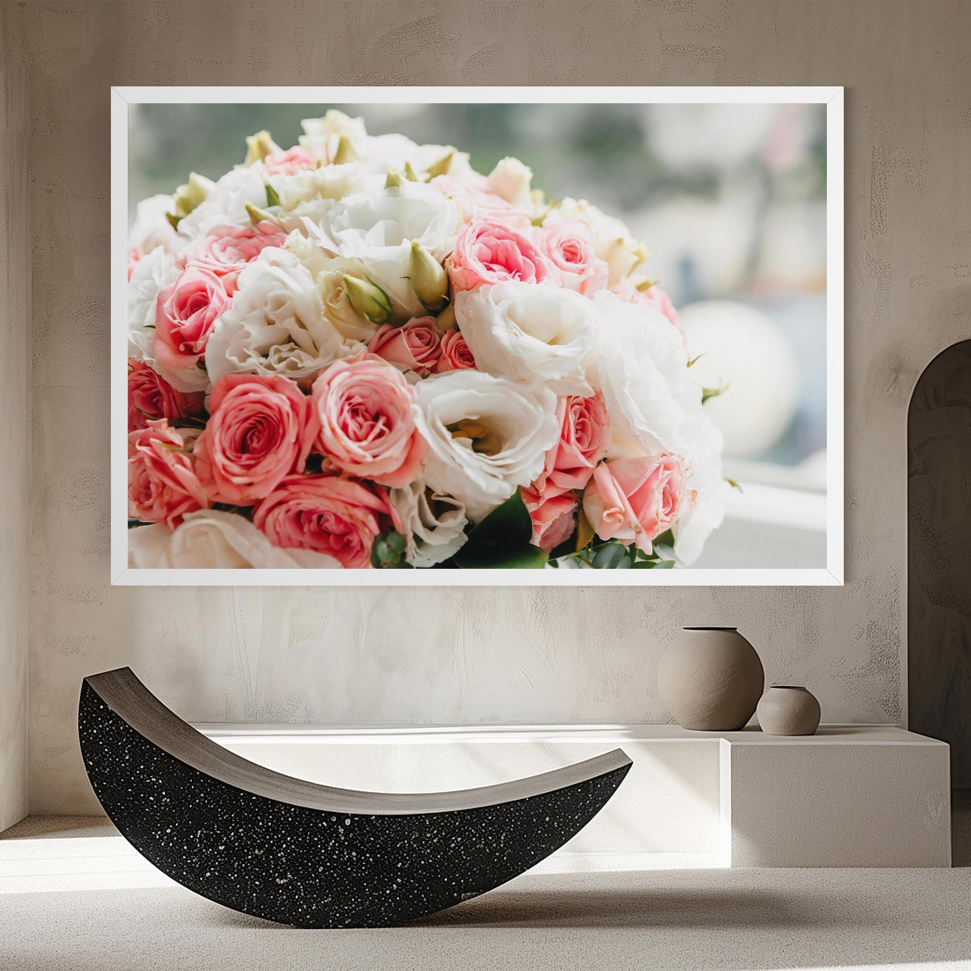 Tablou Canvas Pink Beautiful Bouquet mockup 8