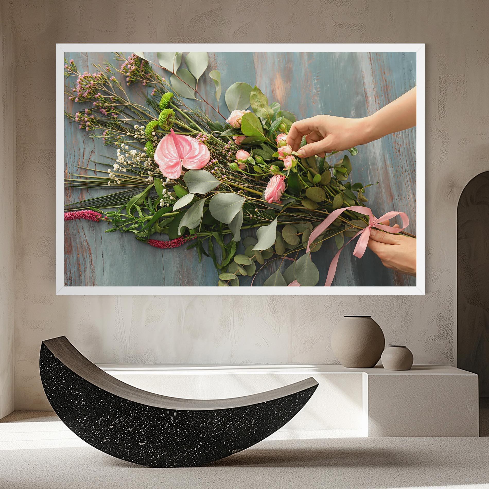 Tablou Canvas Preparing Bouquet mockup 8